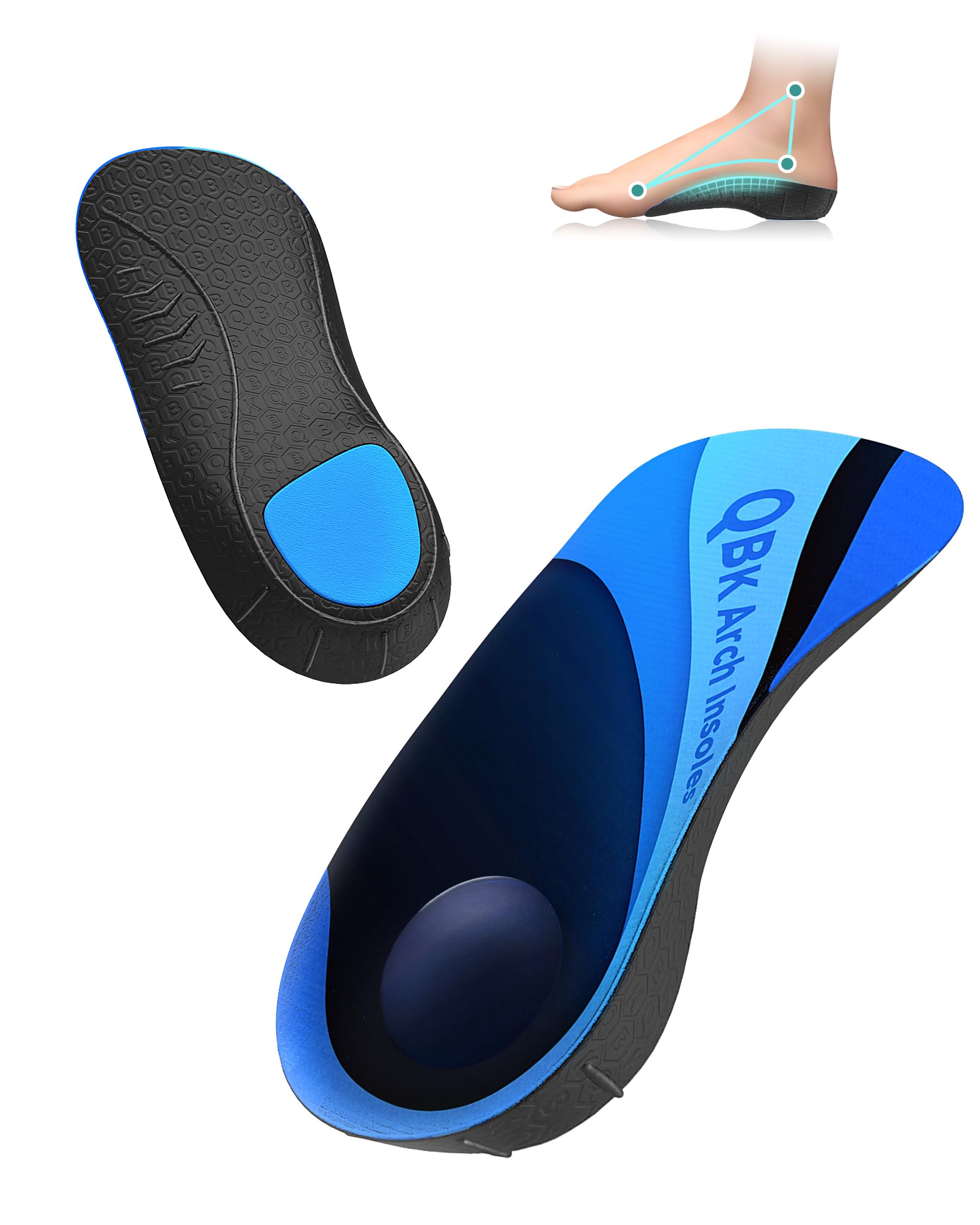 Plantillas Ortopédicas QBK S Beige para Fascitis Plantar y Corrección de Pies Planos