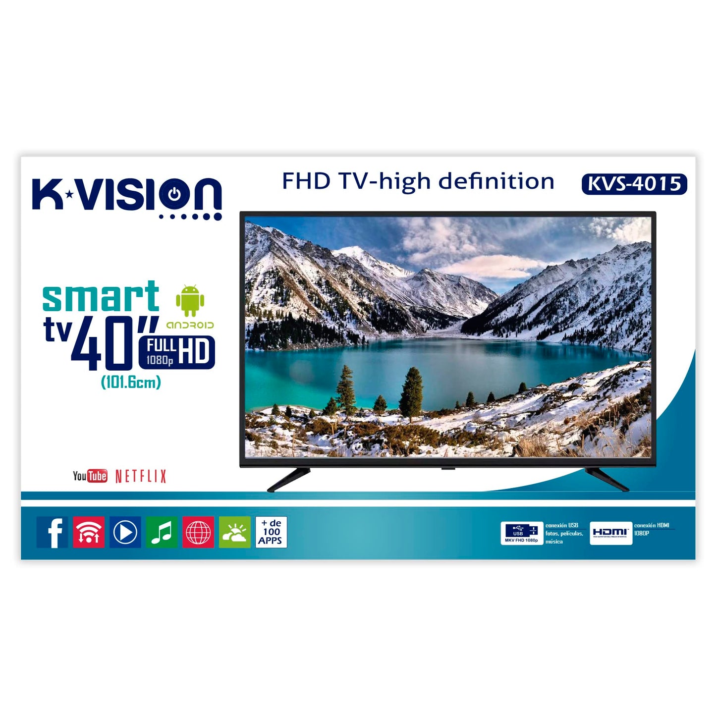 Smart TV K-VISION 40 Pulgadas Full HD Android TV