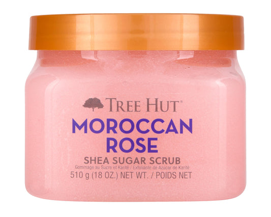 Exfoliante de Azúcar de Karité Tree Hut Rosa Marroquí Ultra Hidratante y Nutritivo para Cuidado Corporal Esencial