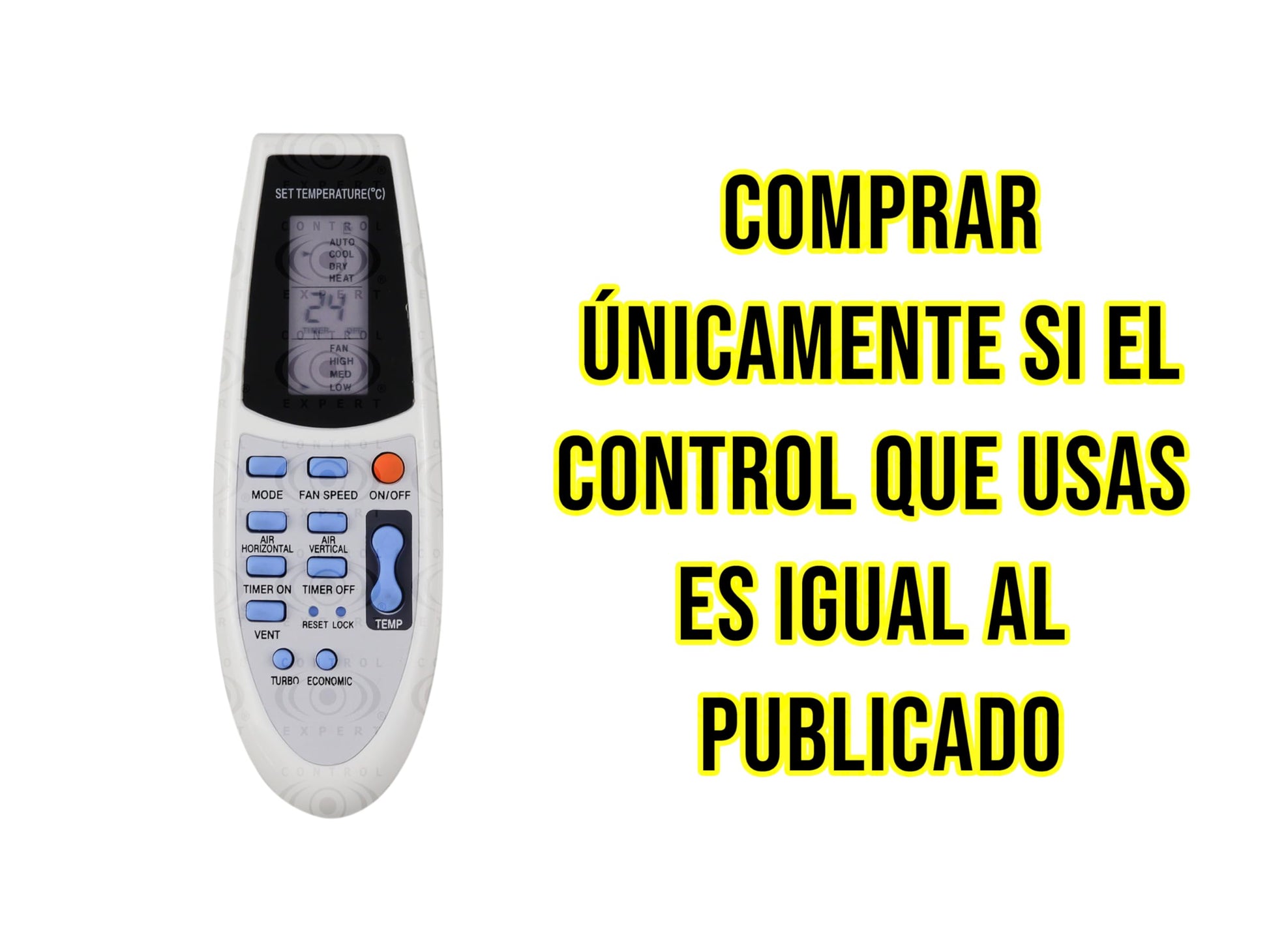 CONTROL EXPERT Control Compatible con York Minisplit R91/bge R91/bgce R92/bgce Aire Acondicionado