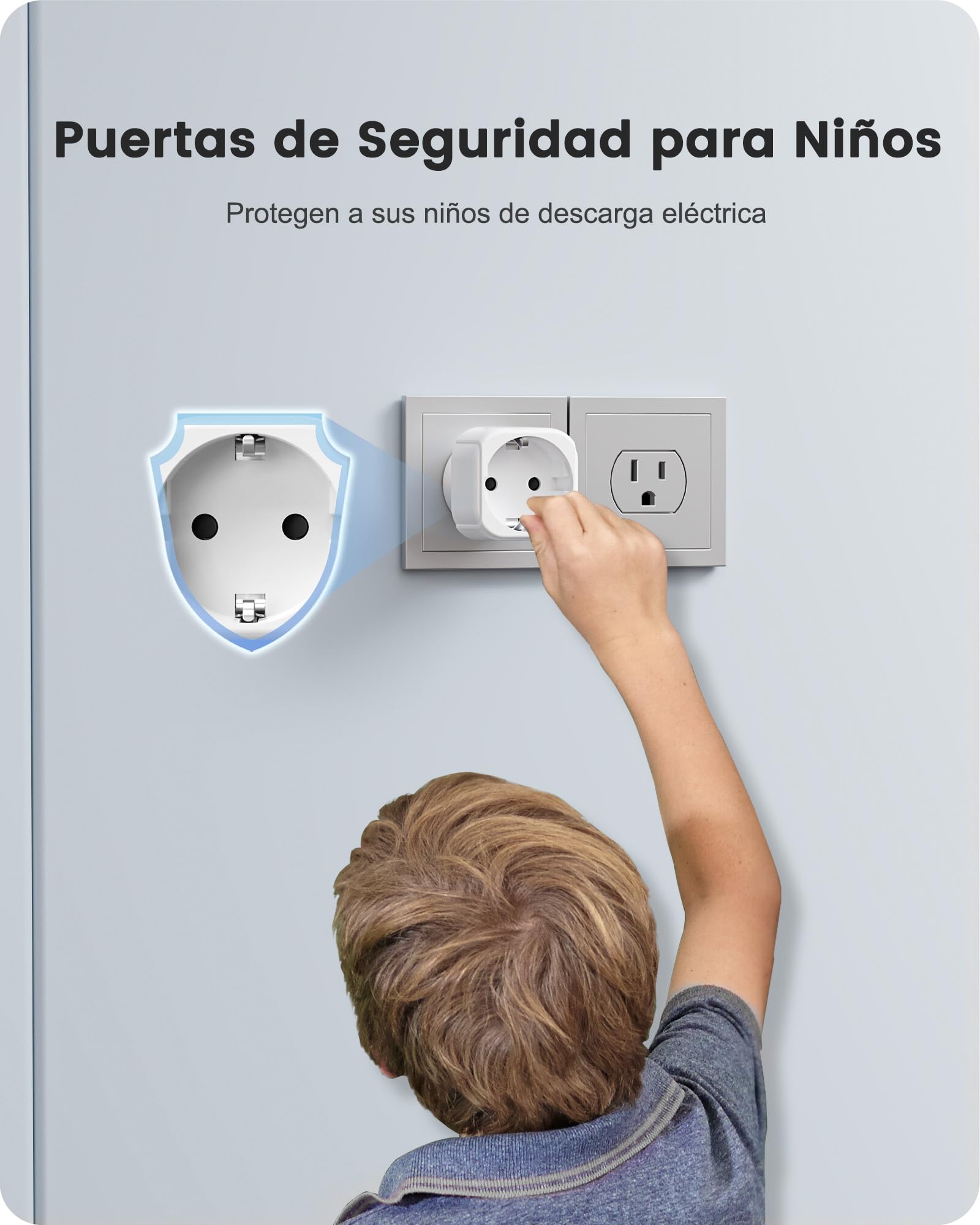 LENCENT 2X Adaptador de Enchufe de Europa a EE.UU, Adaptador de Enchufe de Salida Estadounidense, Adaptador de UE a EE.UU, Convertidor de Enchufe de Viaje de Europa a EE. UU. Mexico Colombia Canada