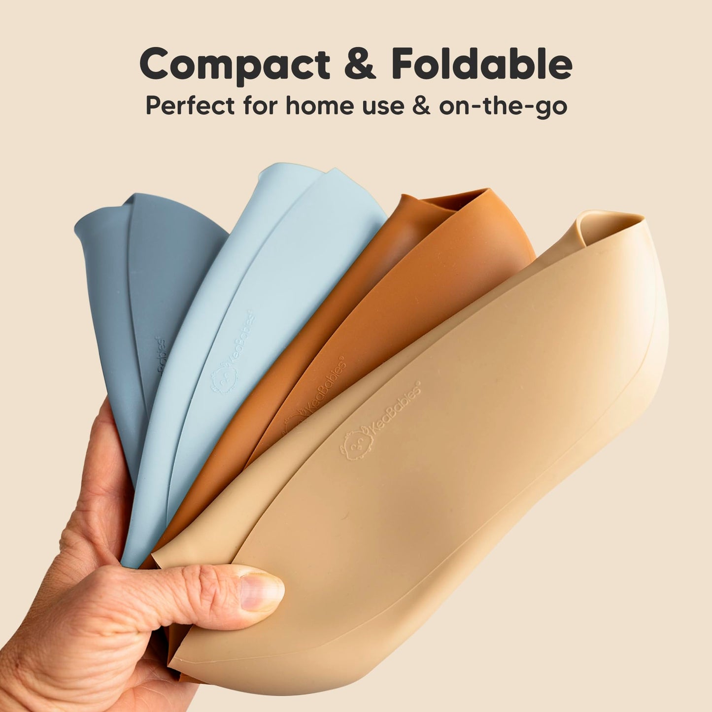 KeaBabies - Paquete de 2 baberos de silicona de grado alimenticio resistentes para bebés, niñas, niños, gran colector de alimentos, limpiar y poner fácilmente, esenciales de alimentación para niños