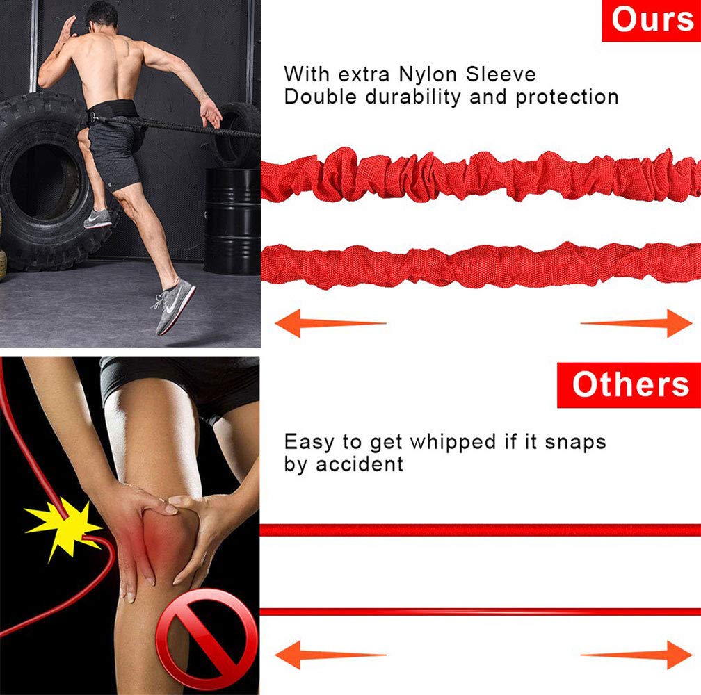 Cuerda elástica YNXing negra de velocidad de aceleración dinámica para entrenamiento de resistencia