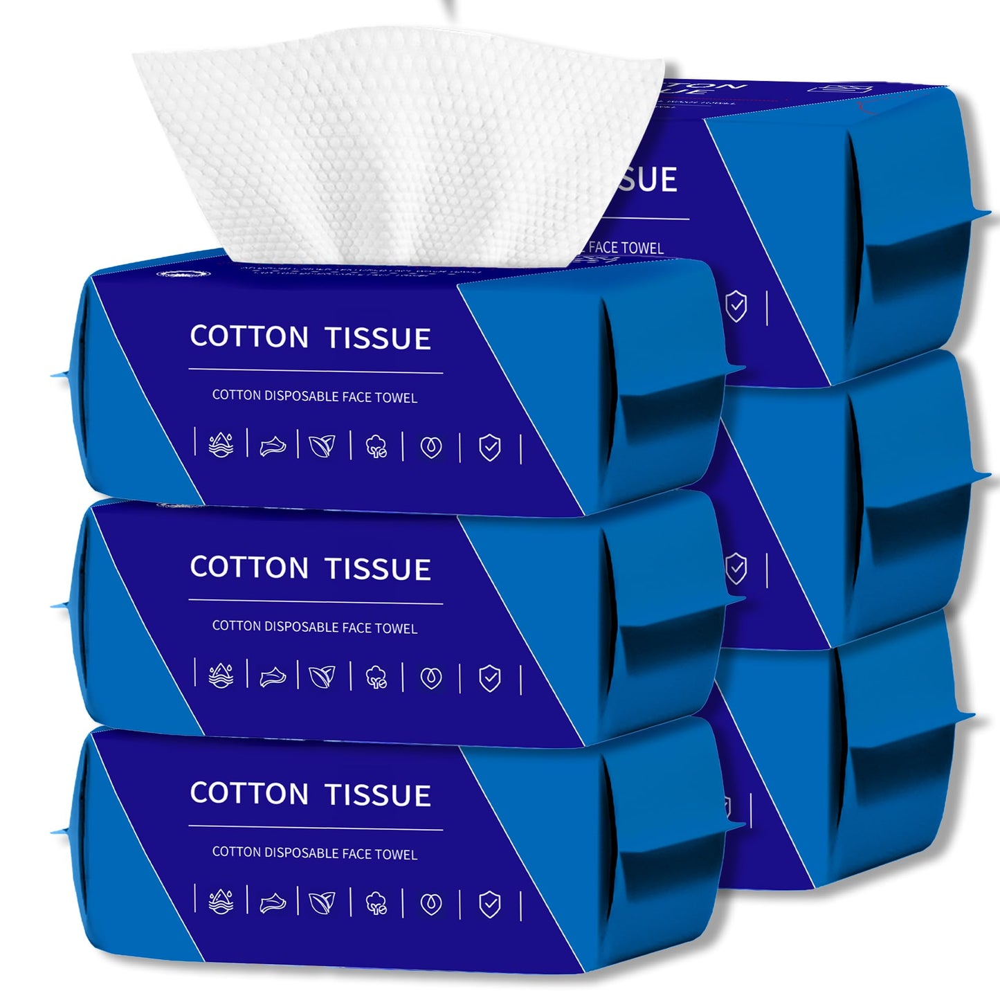 ZVNNZOM Paquete De 600 Toallas Faciales Desechables, Toallitas De Doble Textura Para Uso En Seco O Húmedo, Toallas Faciales Ultrasuaves, Sin Pelusa, Ideales Para Limpieza, Maquillaje Y Viajes.