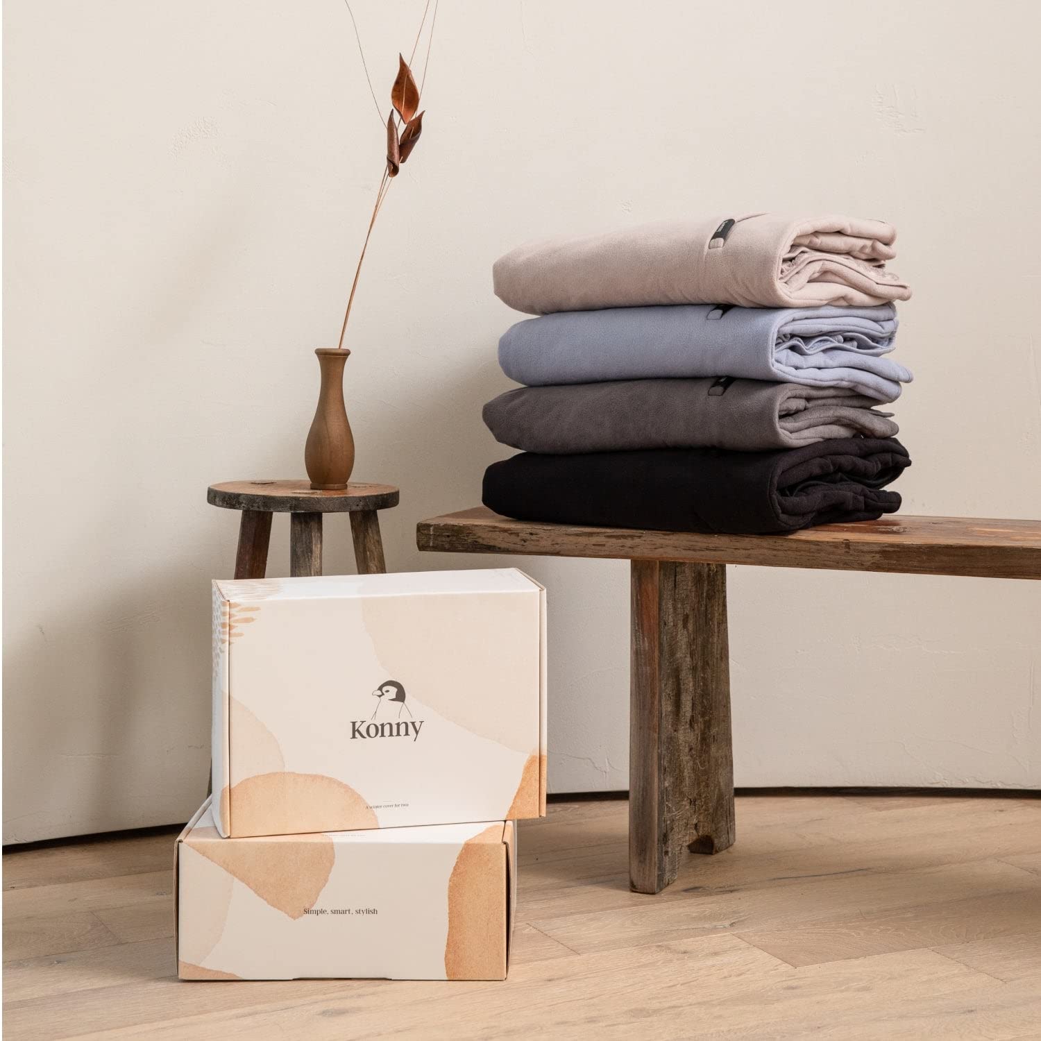 Konny - Funda de invierno para bebé, chamarra de forro polar para mujer, chamarra de maternidad, chaleco con capucha (azul cielo, talla grande)