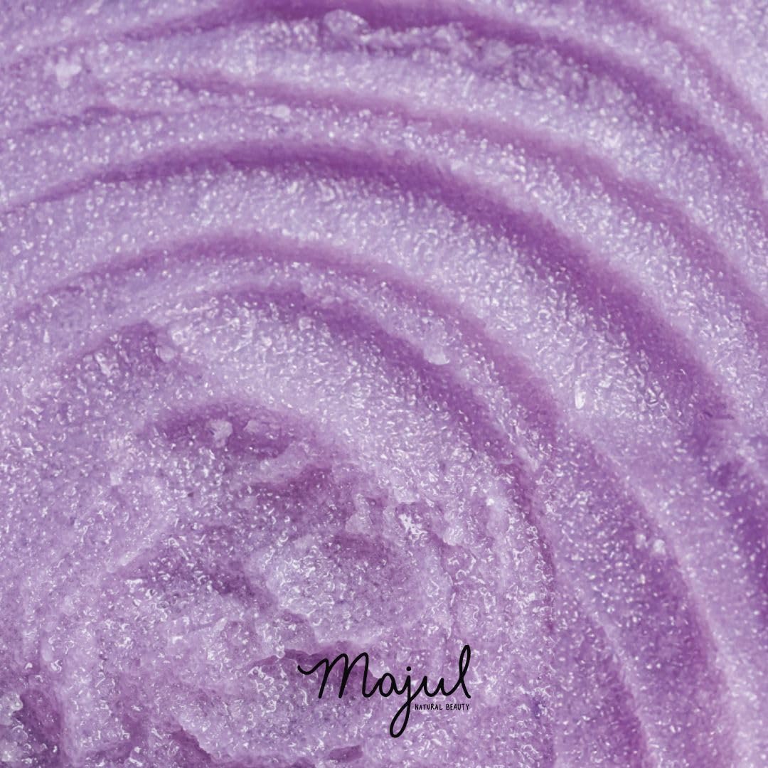 Majul Natural Beauty | Exfoliante Corporal con escencia de Lavanda y Romero, Manteca de Karité y Cacao, Exfoliante natural, presentación 120gr