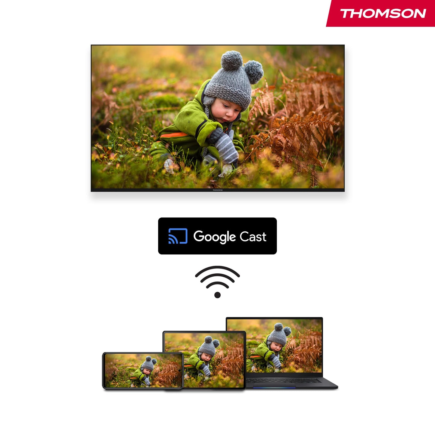 Streaming Box Thomson Plus 270 Negro con Altavoz Integrado y Google TV 4K UHD