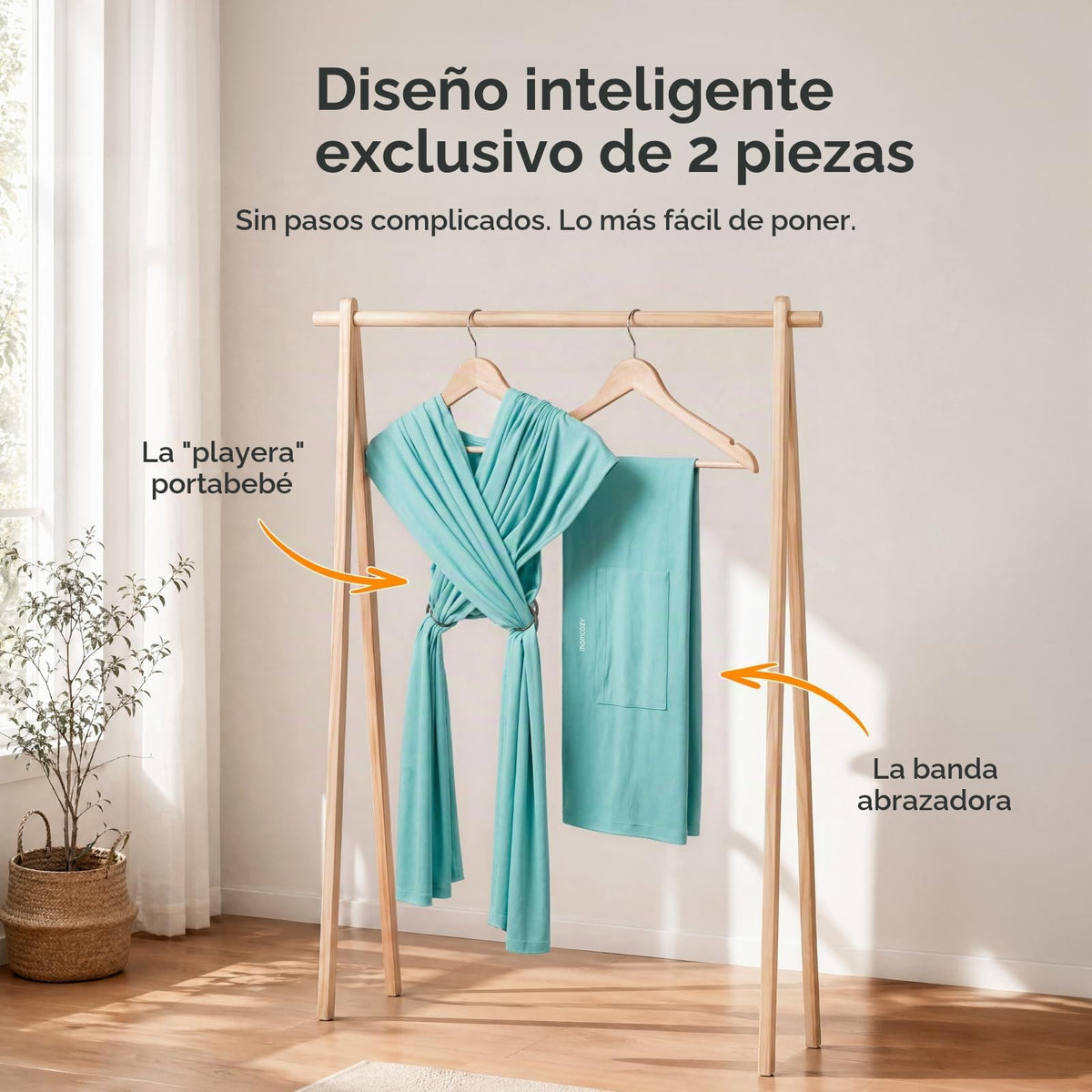 Momcozy - Portabebés de 2 piezas, diseño fácil de poner, recién nacido