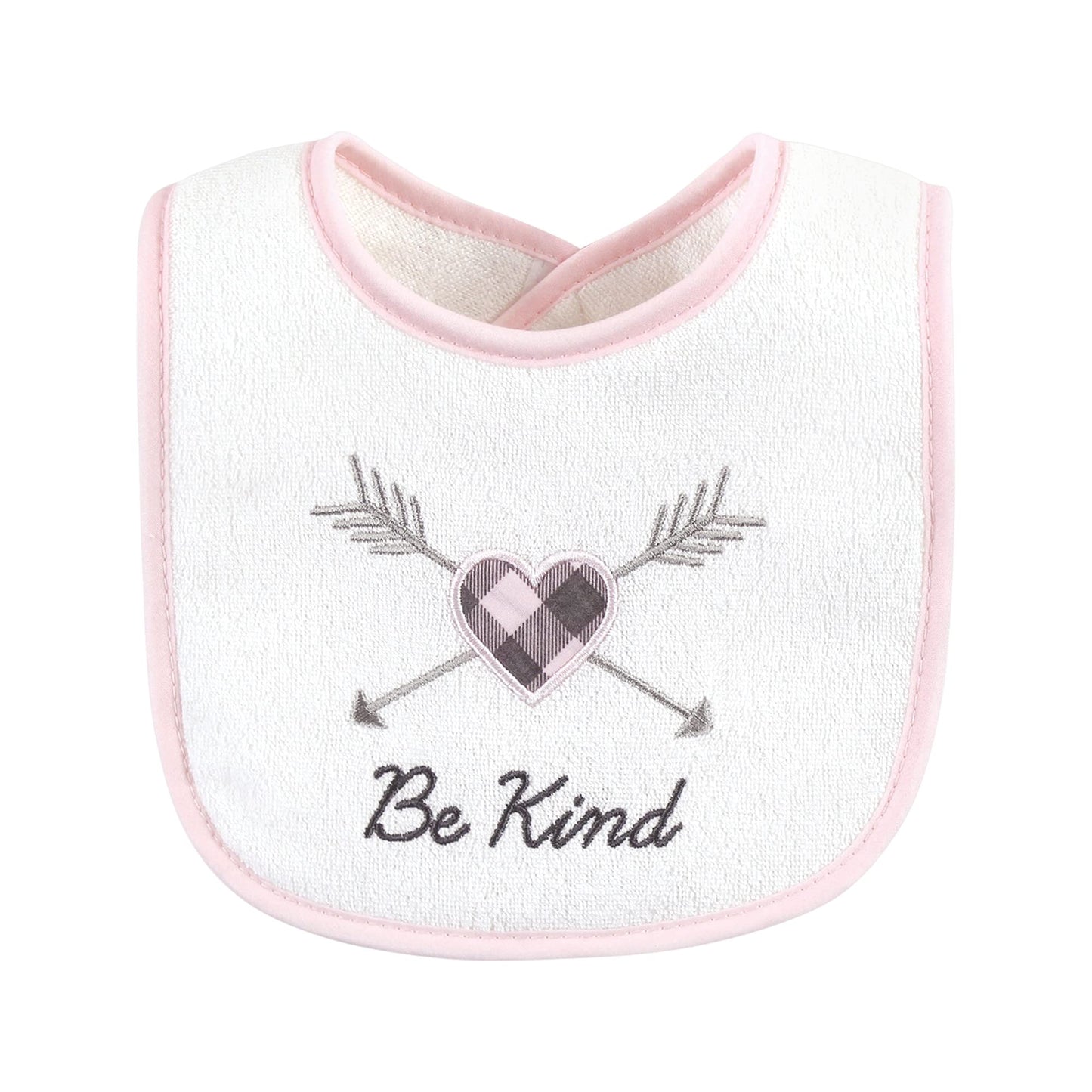 Hudson Baby Baberos unisex de rizo de algodón para bebé con relleno de fibra, oso de alce para niña, talla única