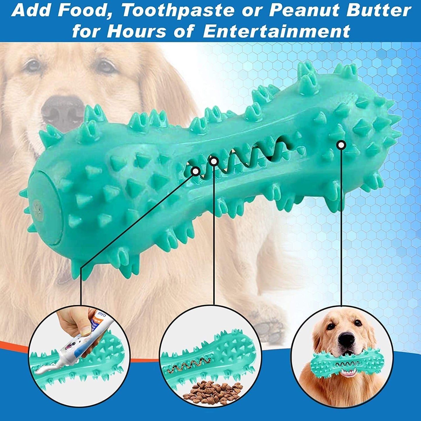 CERISURIO Cepillo De Dientes para Perros, Hueso De Palo para Limpiar Los Dientes del Perro, Cepillarse Los Dientes, Juguetes para Masticar La Dentición, Cuidado Bucal Dental para Perros Pequ