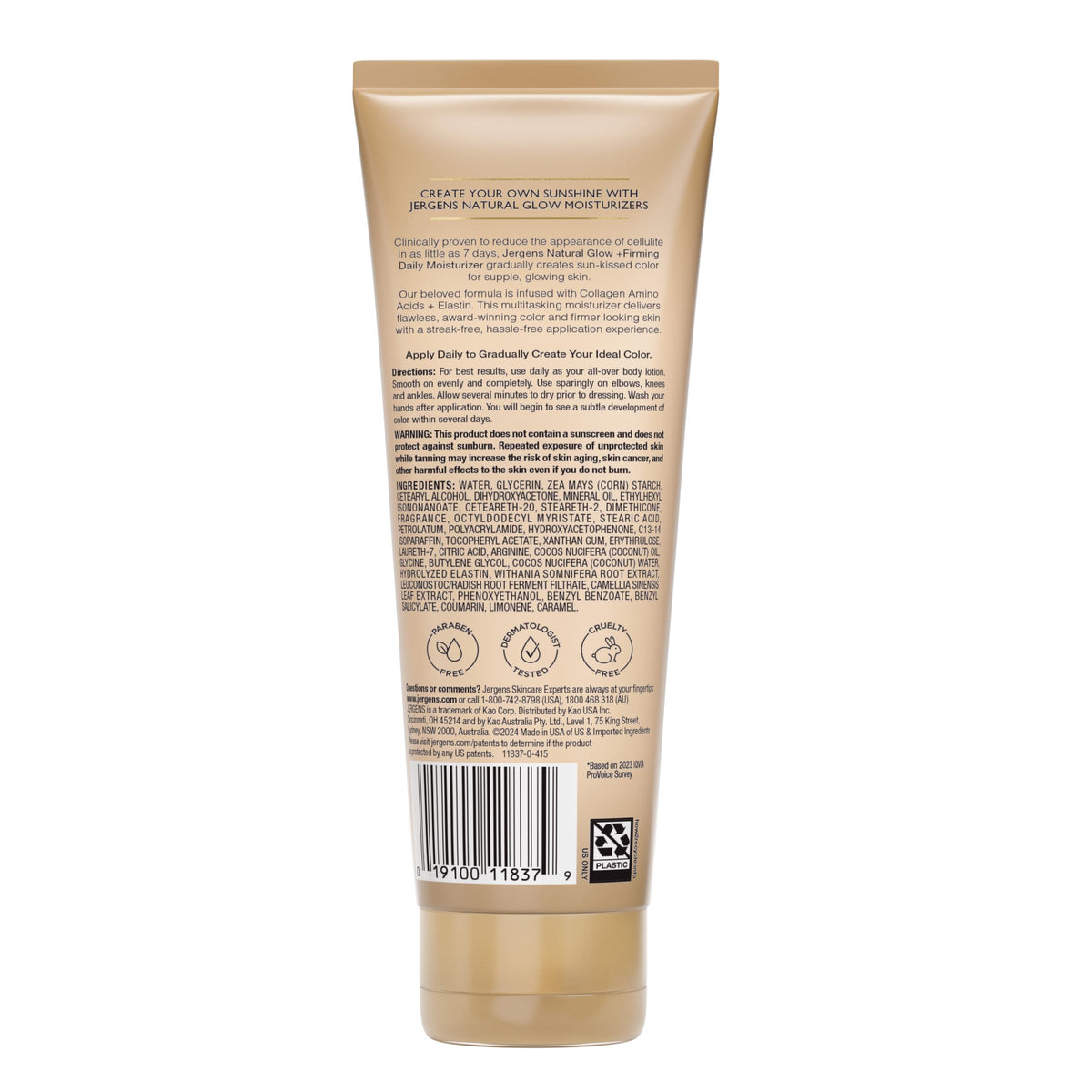 Jergens Loción Corporal Natural Glow Fair to Medium, 221 ml