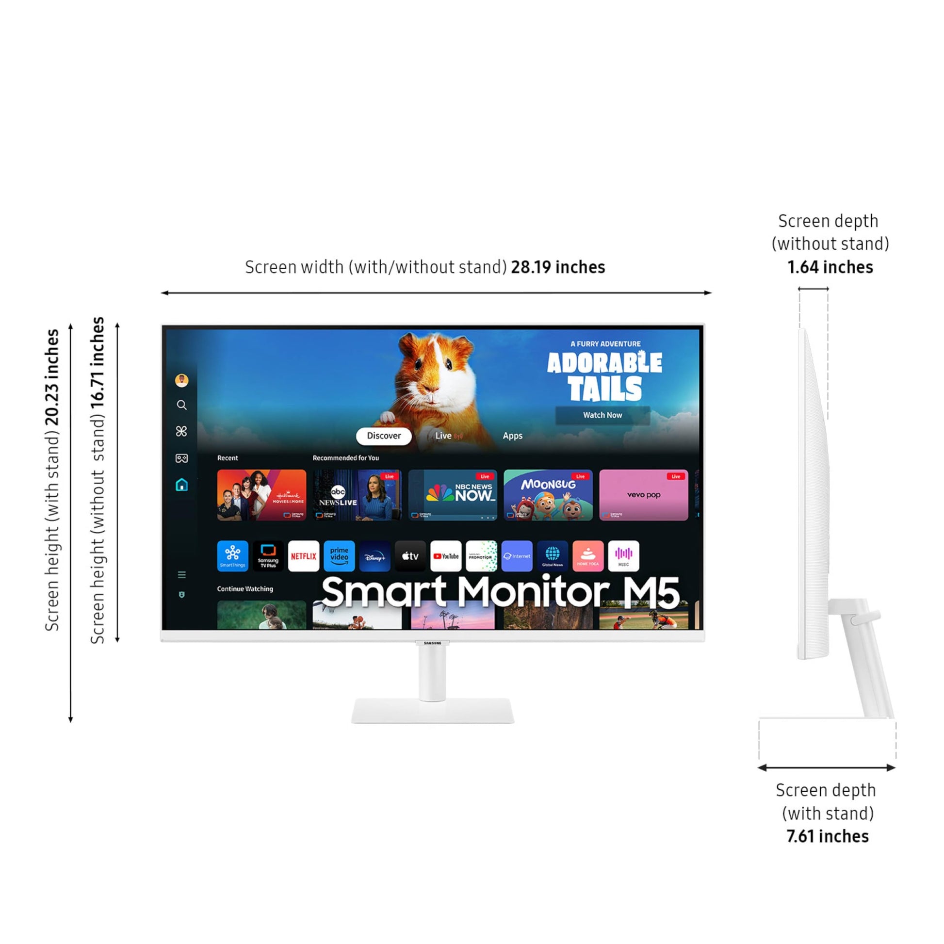 SAMSUNG Monitor inteligente FHD de 32 pulgadas M5 (M50D) Series con transmisión de TV, altavoces, HDR10, hub de juegos, múltiples puertos, rastreador de entrenamiento, herramientas de accesibilidad de
