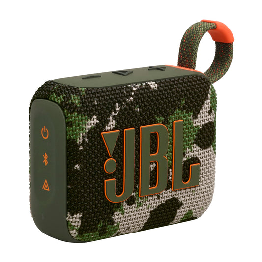 JBL Go 4 Bocina Portátil Bluetooth, 4.2W de Potencia, Reproducción 7 Horas, Resistente al Agua y al Polvo IP67 - Camuflaje