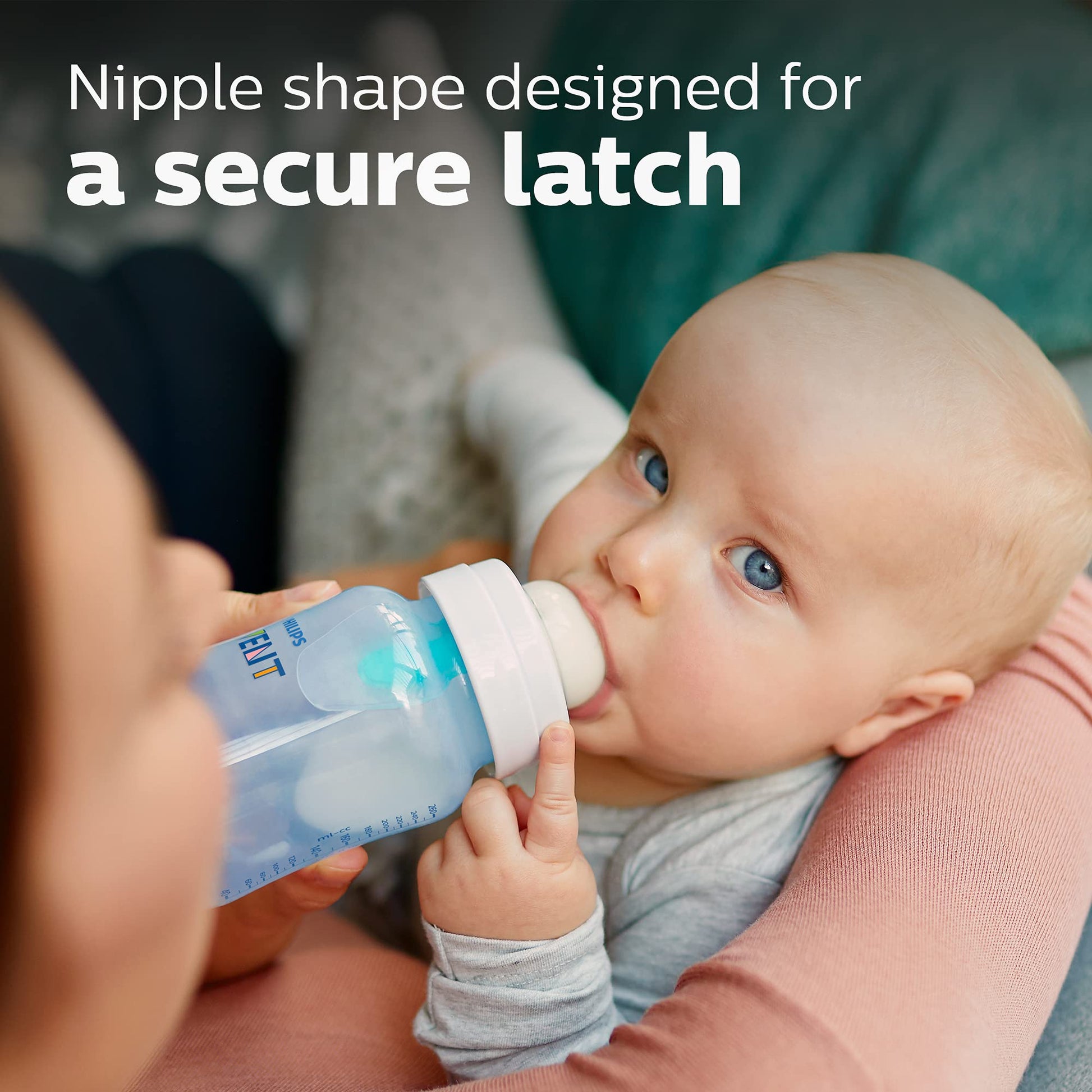 Biberón Anticólico Philips AVENT 9 Onzas Azul Paquete de 4