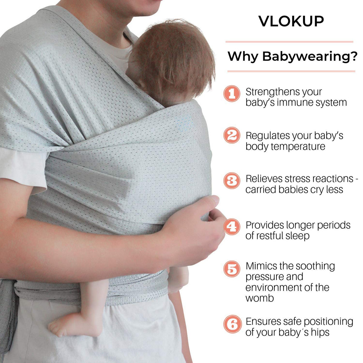 Vlokup - Portabebés para recién nacido, bebé, niños pequeños y niños, transpirable, ligero, elástico, malla de agua, ideal para verano, piscina, playa, natación, regalo perfecto para la ducha, Bluishgreen