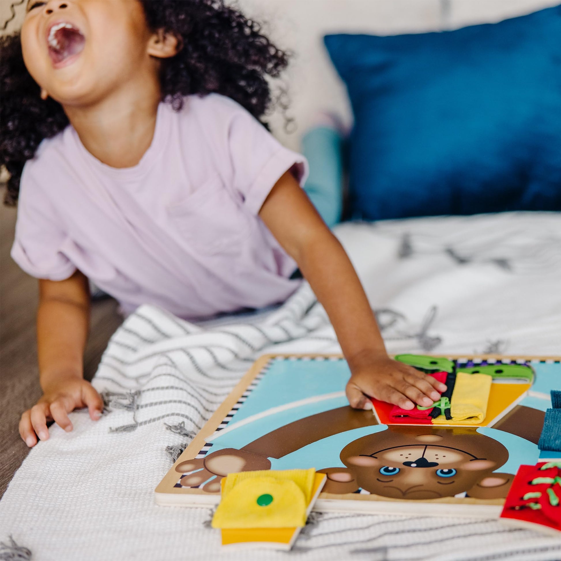 Juguete de Madera Melissa & Doug Tablero de Habilidades Básicas 6 Piezas Desmontables