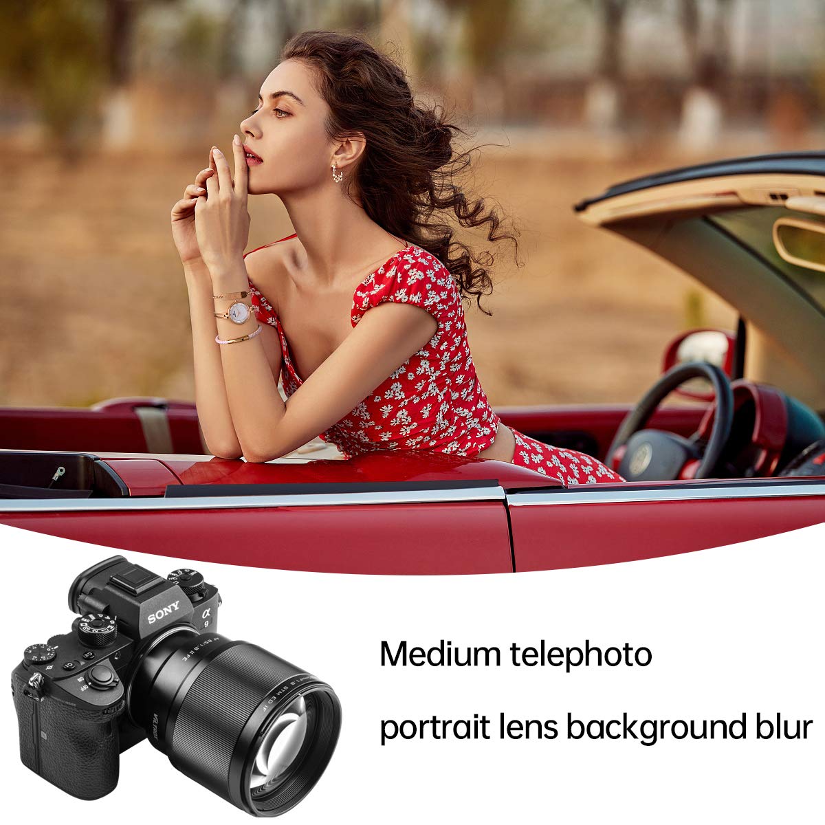 Viltrox - Lente AF de 85 mm F1.8 para Sony, marco completo, lente de retrato mediano para Sony E Mount A9 A7R3 A7R2 A7M3 A7M2 A7S2 A6500 A6300 A6000