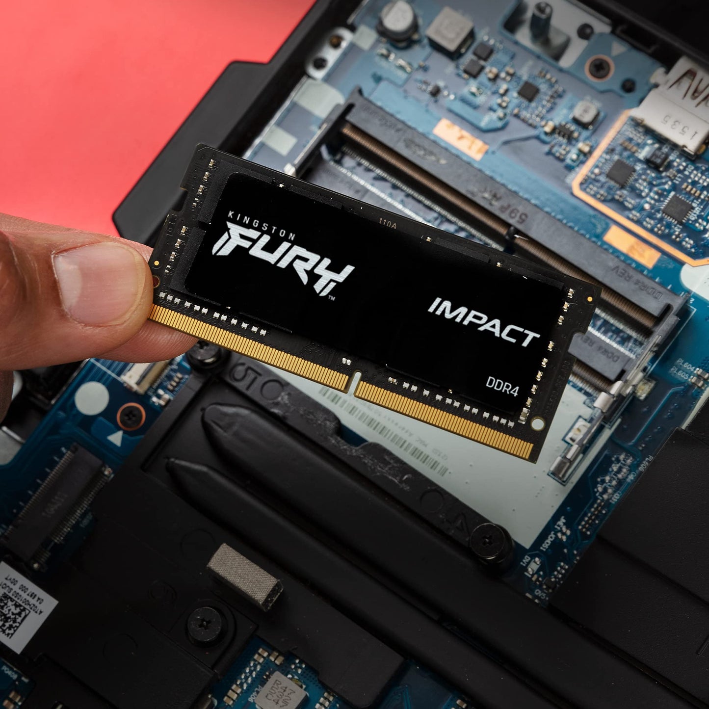 Kingston Fury Impact 16GB 3200Mhz DDR4 CL20 SODIMM Memoria Gamer Para LAPTOP Color Negro (KF432S20IB/16)