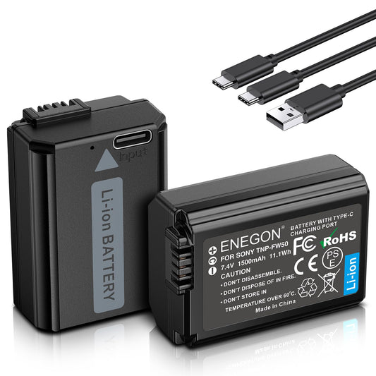 Baterías ENEGON NP-FW50 1500mAh Alta Capacidad Carga Directa para Sony