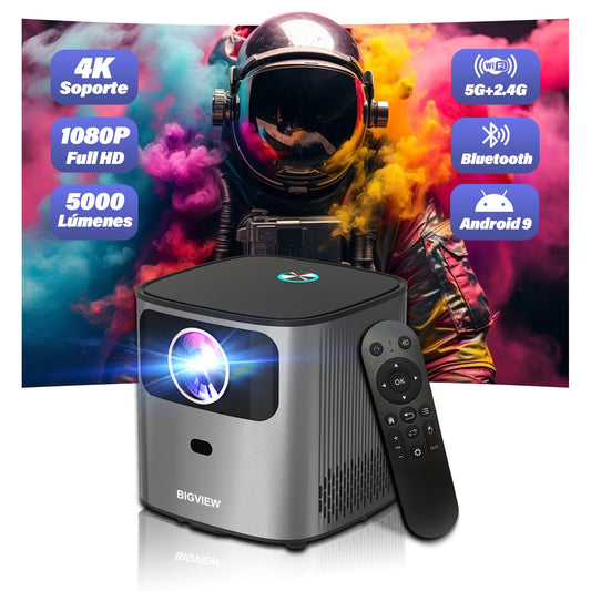 BIGVIEW Mini Proyector Portatil Profesional Android Wifi Bluetooth 4k