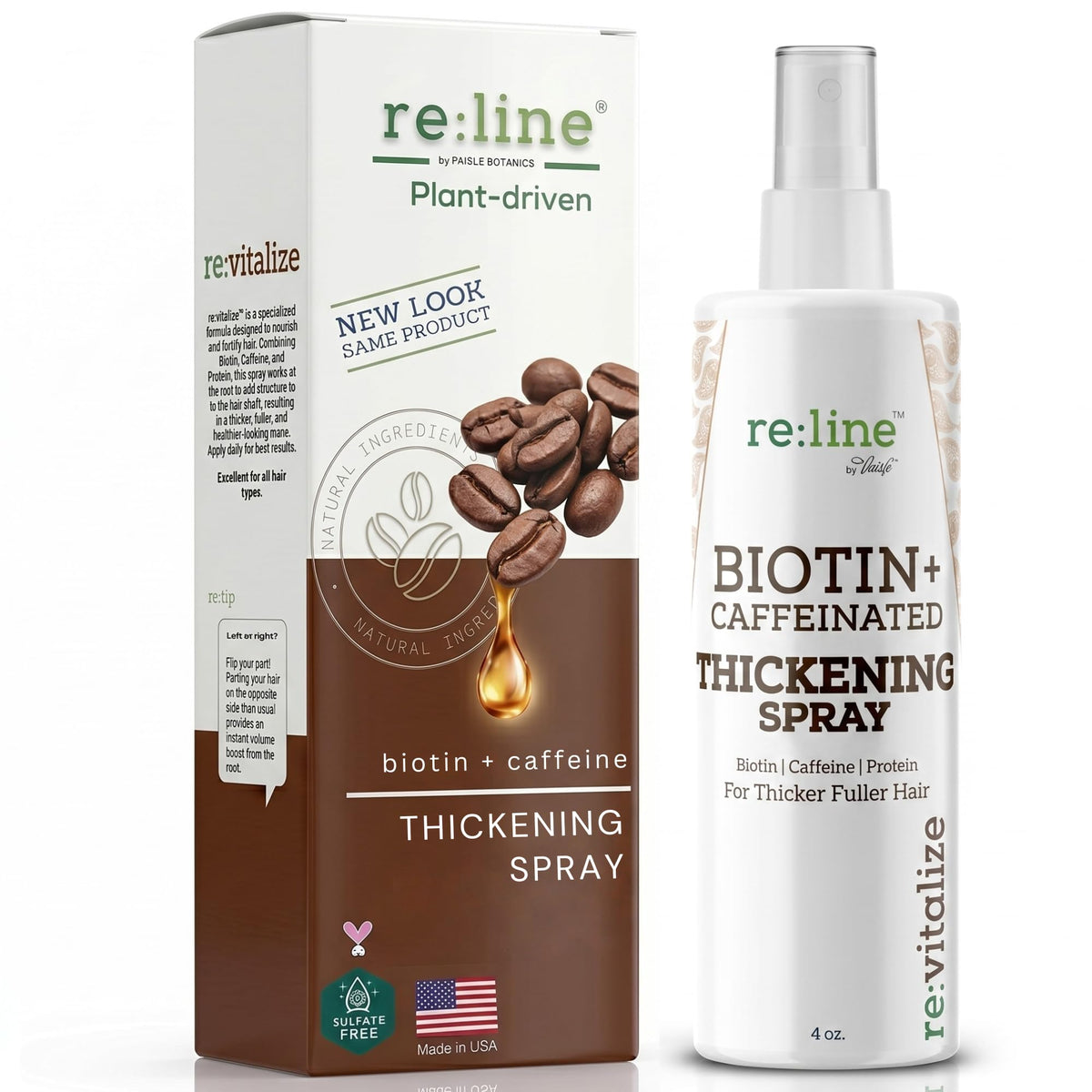 Spray Voluminizador Biotin CAFEINE para Cabello Grueso y Completo