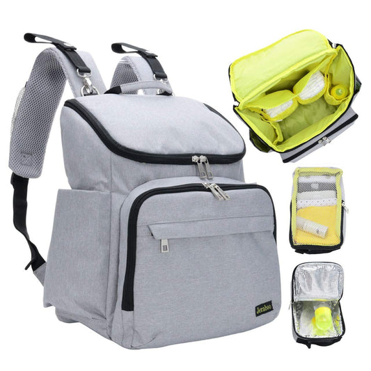 Mochila Organizadora Jeraboo Beige con Cambiador para Mamá y Papá