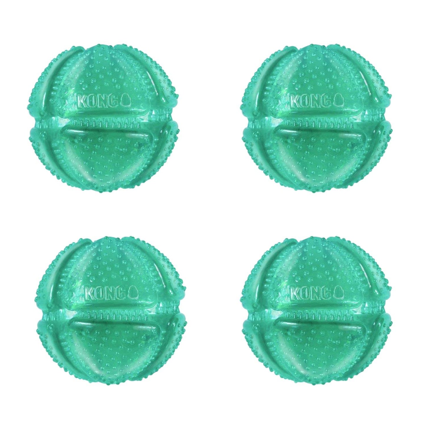 Pelota Dental Mediana Kong Verde Agua con Ranuras
