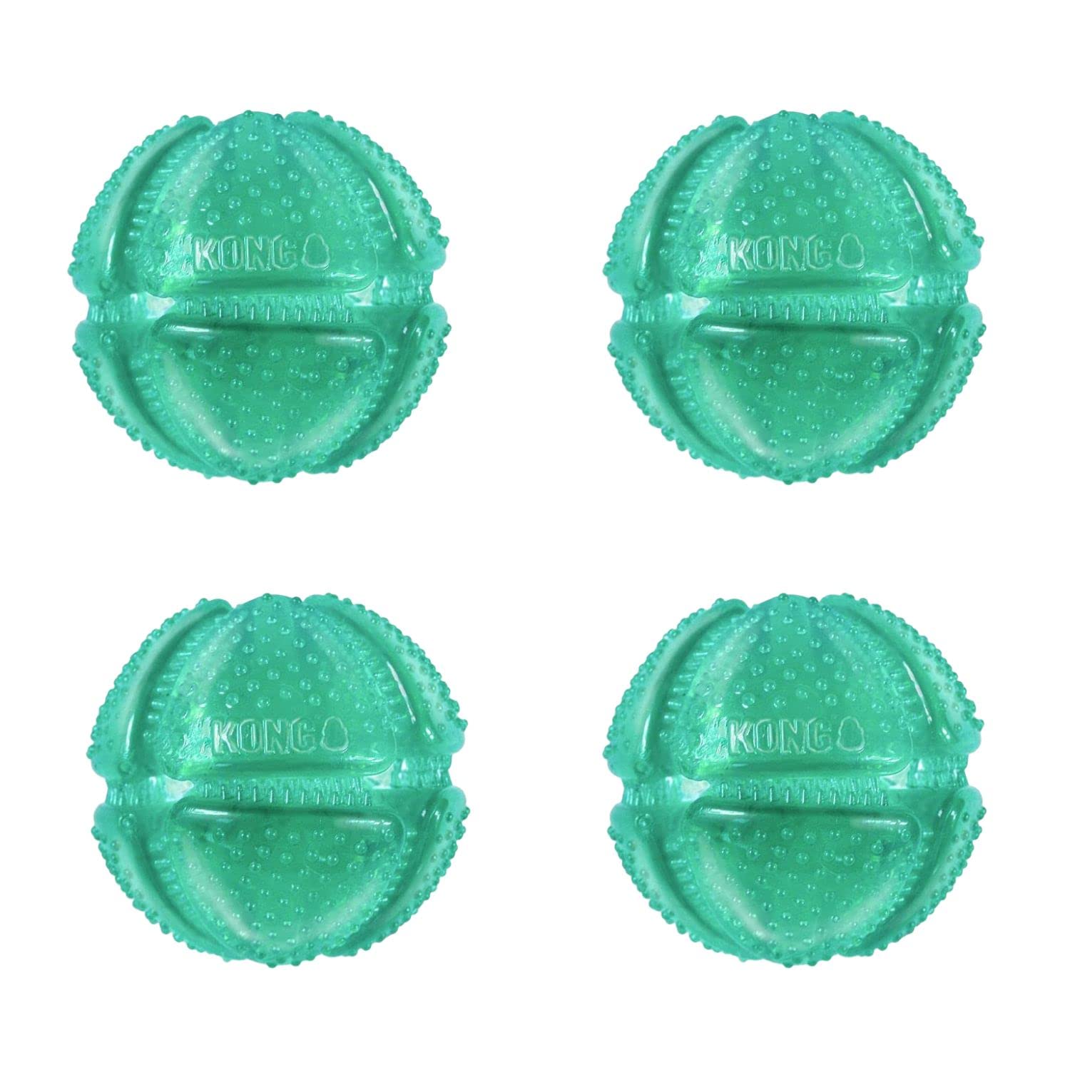 Pelota Dental Mediana Kong Verde Agua con Ranuras