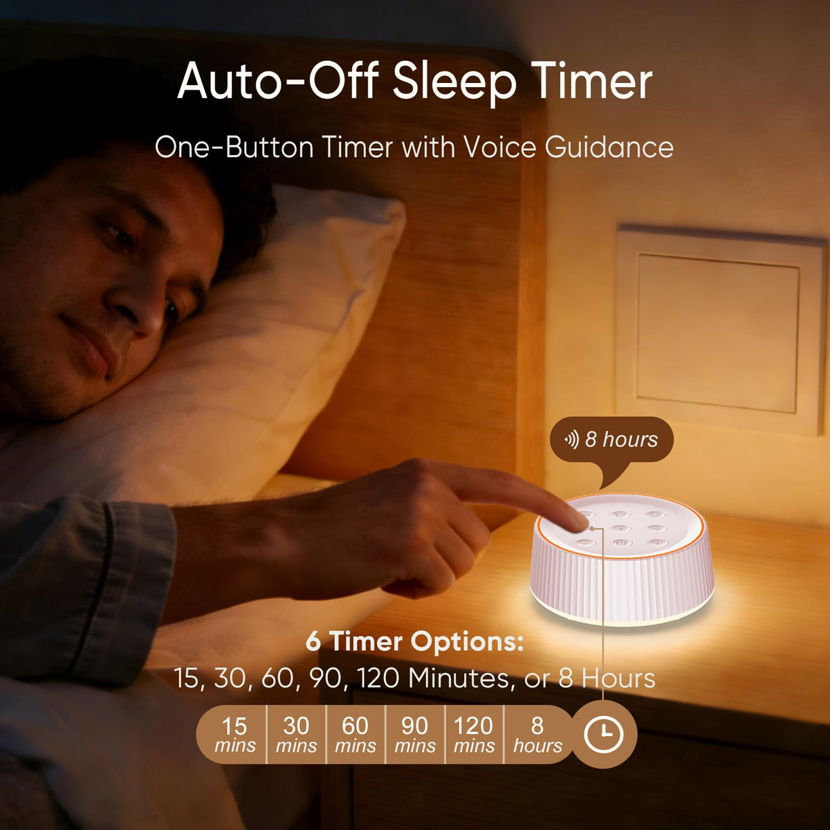 KIPCUSH Sleep Sound Machine, Rechargeable, Portable White Noise Machine, Suit for Wired Headphone, 20 Natural Soothing Sounds, Timer, Sound Machine for Baby, Adults. (White)