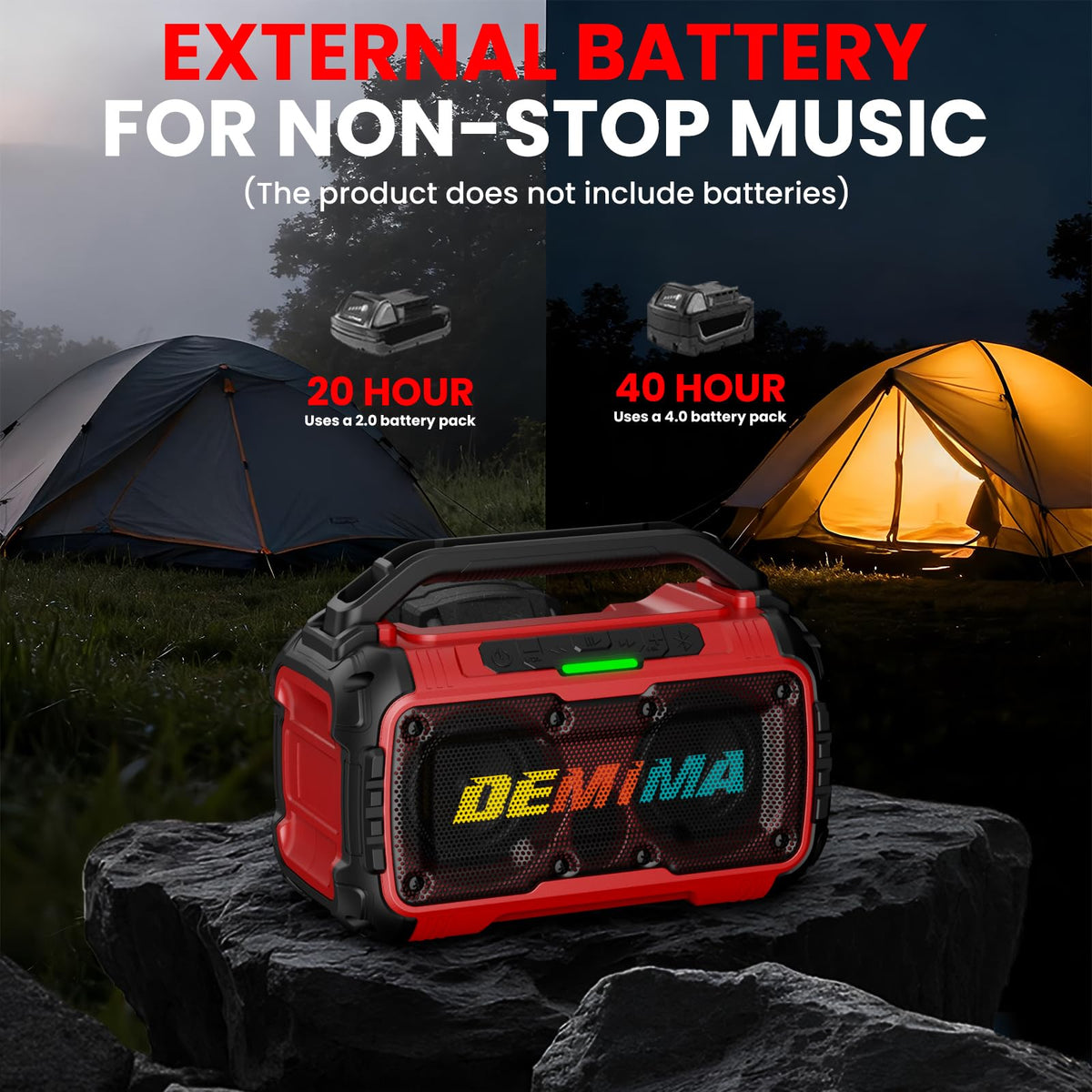 Altavoz Bluetooth DEMIMA Rojo Inalámbrico para Milwaukee