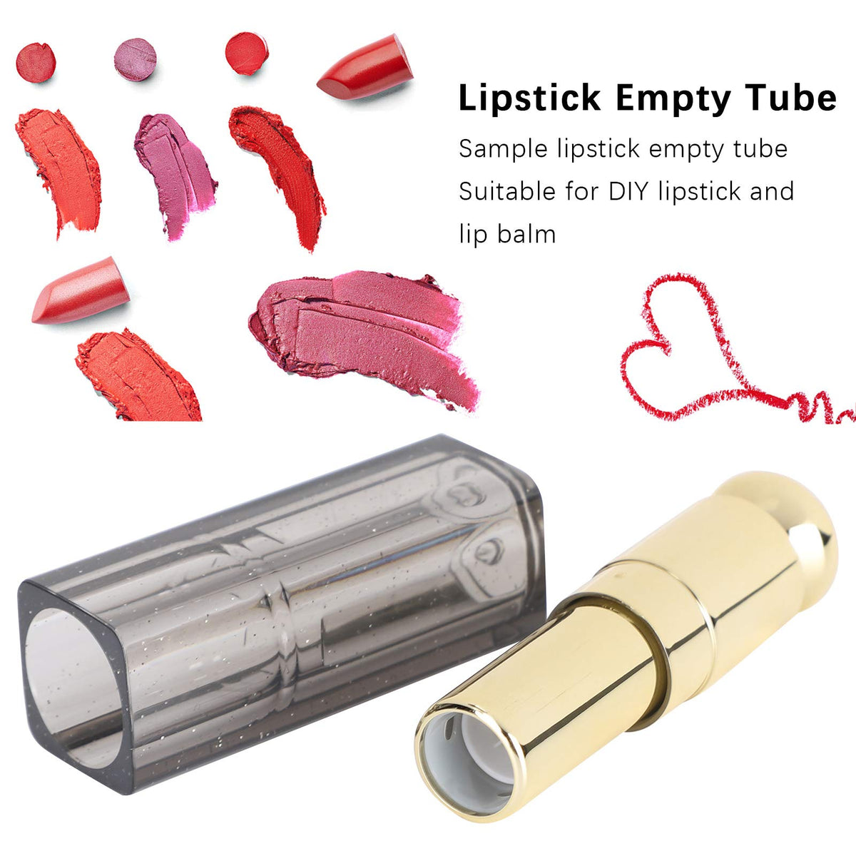 AUHX Tubo Vacío de Lápiz Labial, 10 Piezas, Capacidad Moderada, Apariencia Contenedor Recargable para Hacer Maquillaje