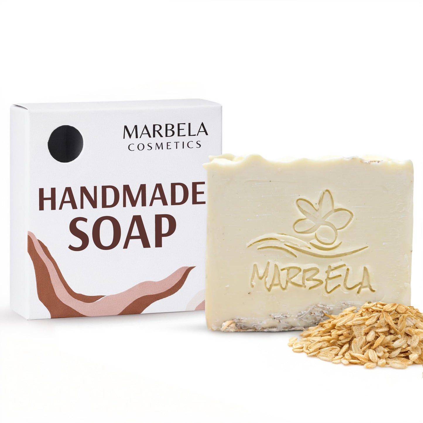 Jabón artesanal de cosmética Avena natural Barra de jabón 3,5 oz