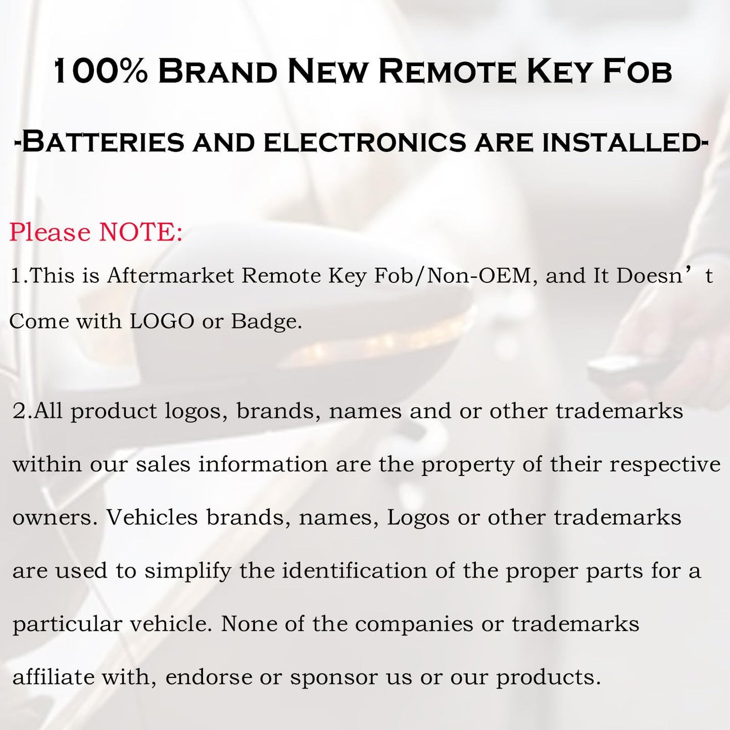 Llavero de repuesto para Chevy Suburban Tahoe GMC Yukon/Yukon XL Denali 2015 2016 2017 2018 2019 2020 botón de arranque inteligente de proximidad sin llave 13580804 autoprogramable