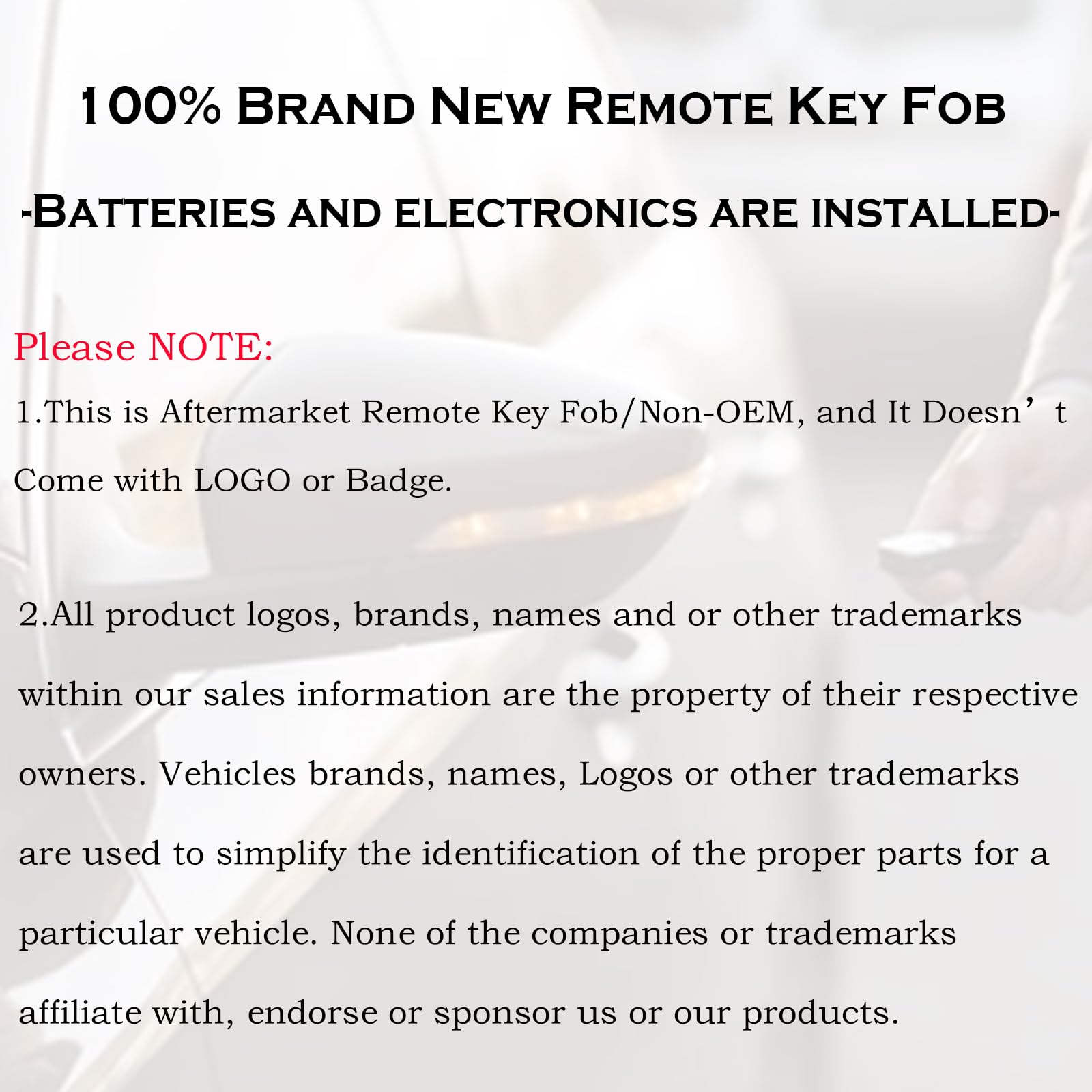 Llavero de repuesto para Chevy Suburban Tahoe GMC Yukon/Yukon XL Denali 2015 2016 2017 2018 2019 2020 botón de arranque inteligente de proximidad sin llave 13580804 autoprogramable