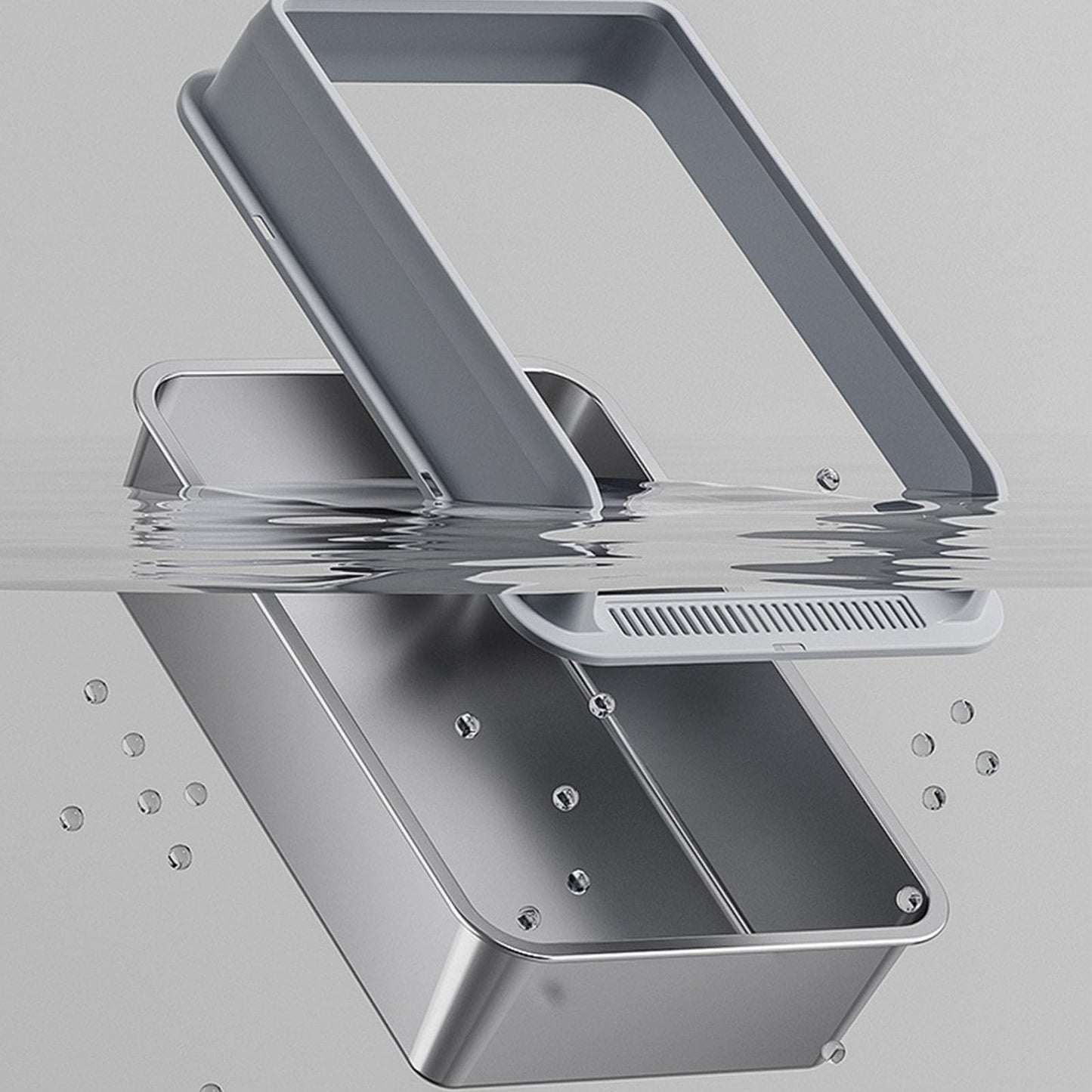 Caja de Acero Inoxidable Antiadherente Zunate Grande con Tapa para Gatos