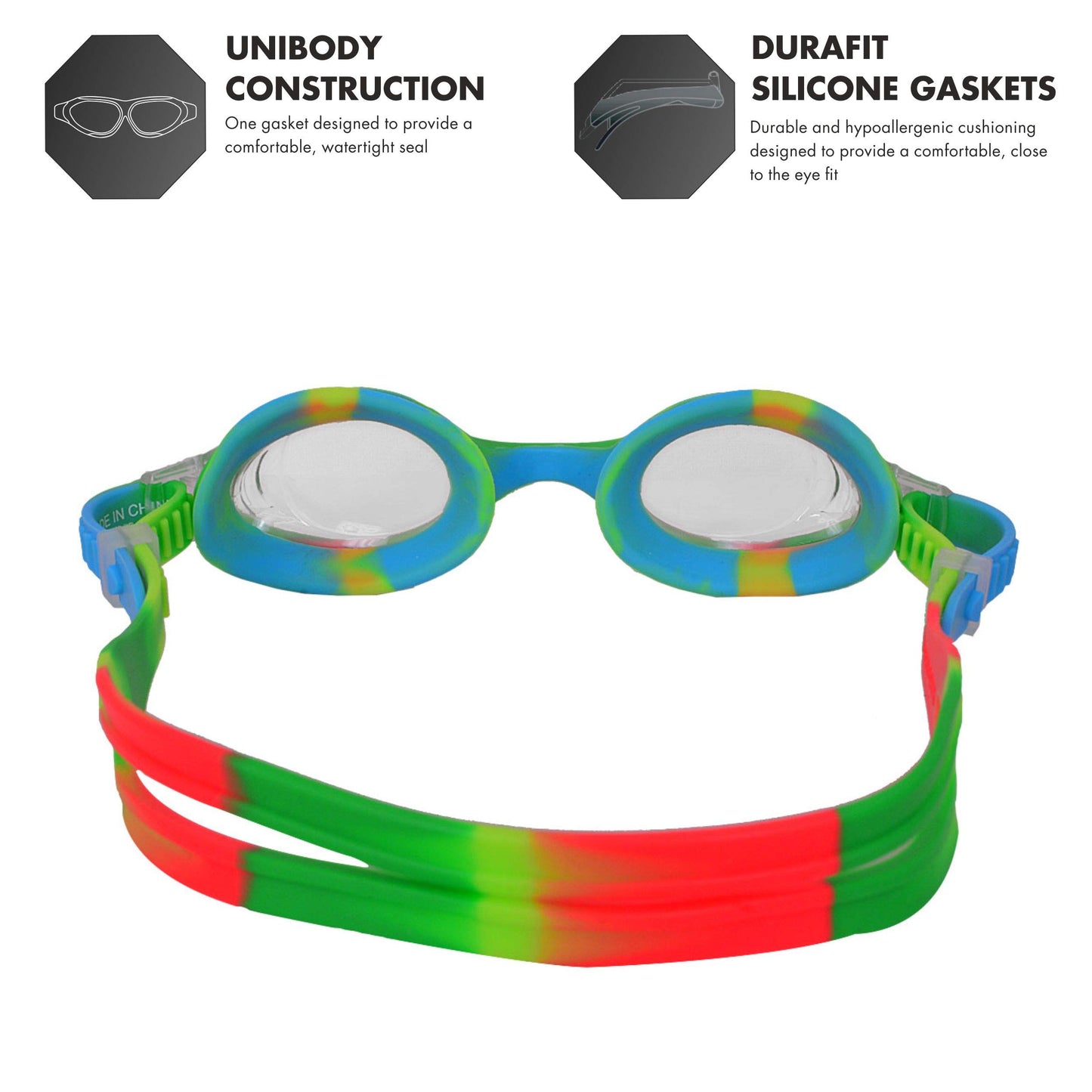Anteojos TYR Swimple Tie Dye verde naranja para Jóvenes