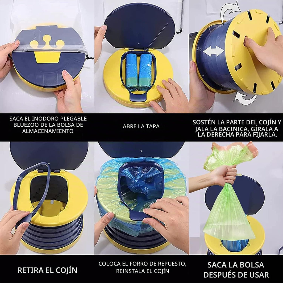 Portátil, plegable para el orinal del bebé, asiento de inodoro de entrenamiento de emergencia para el coche, camping, al aire última intervensión, interior (rosa, pequeño)