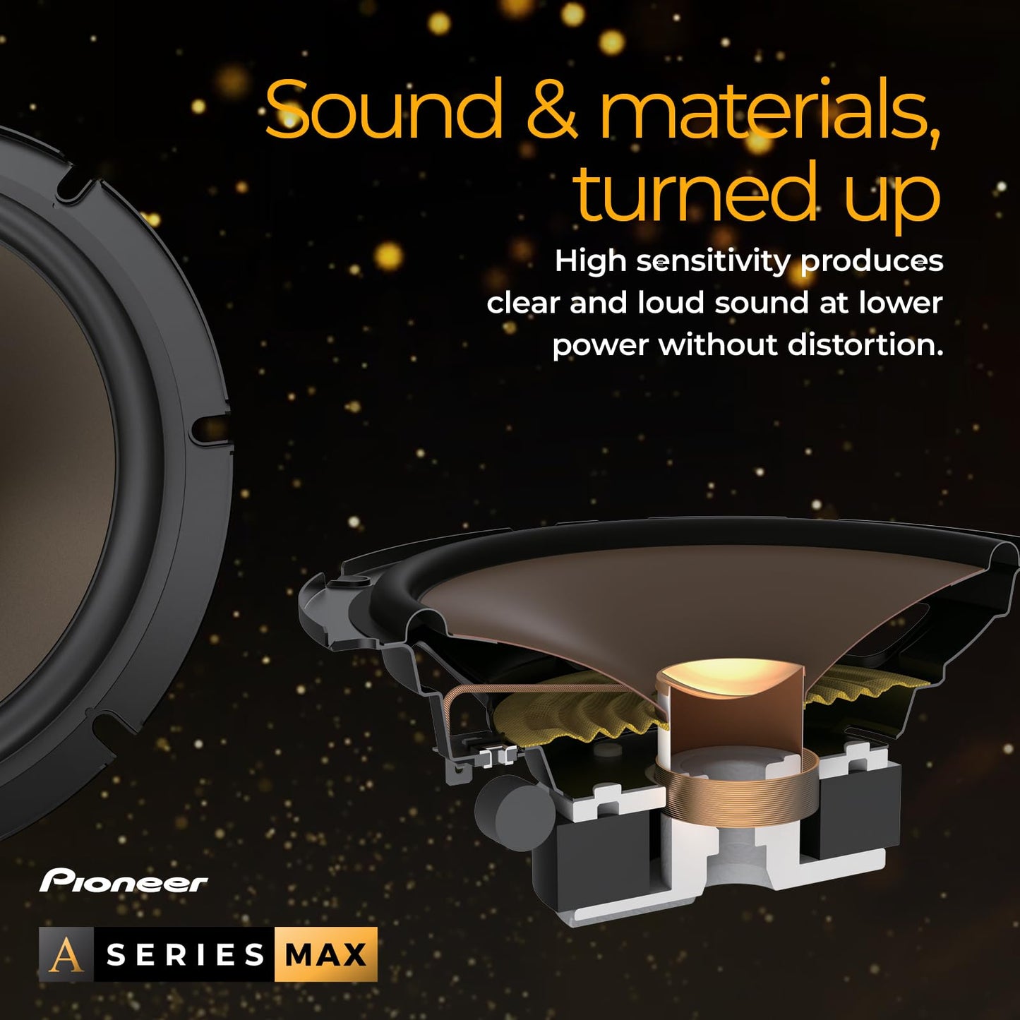 Altavoces para Automóvil Pioneer Serie A MAX TS-A653CH Redondos con Respuesta de Graves Mejorada
