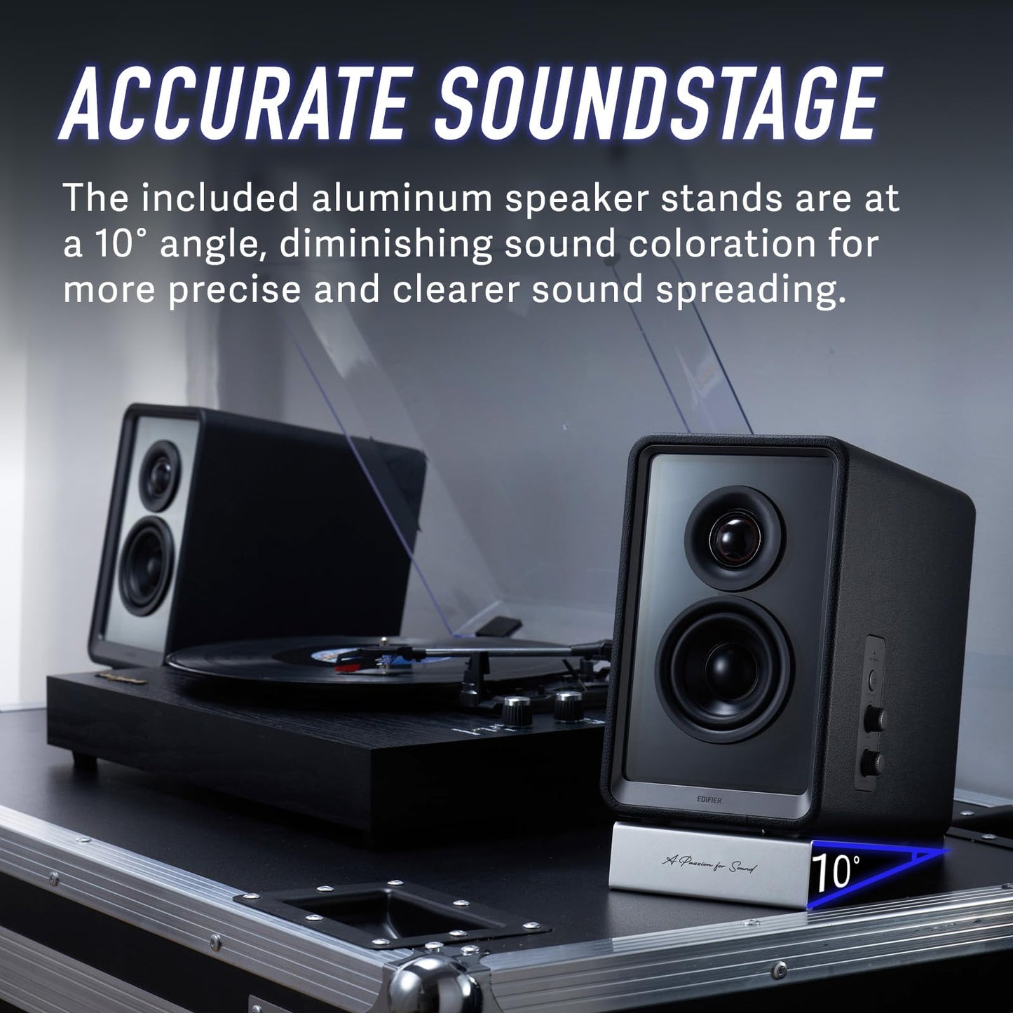 Edifier QR65 Bluetooth Hi-Res Audio Active Monitors 2.0 Speaker System 2.0 70 Watts (Black)