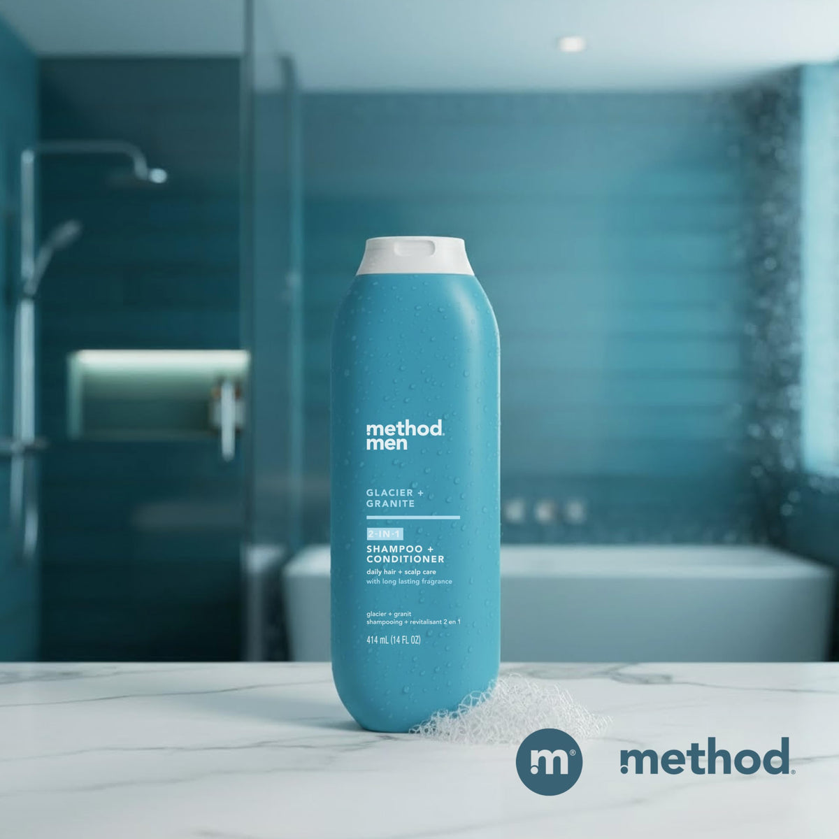 Champú y Acondicionador 2 en 1 Method Glaciar Granito para Hombres