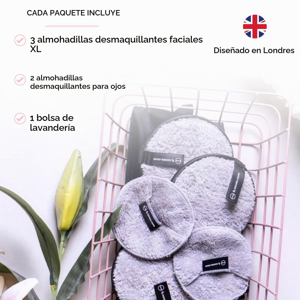 Juego de Almohadillas Ogato Ecológicas para Eliminar Maquillaje para Todas las Pieles