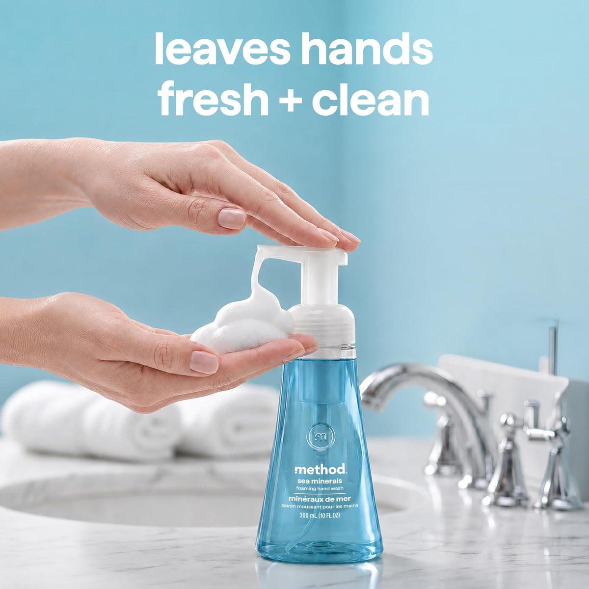 Method Foaming Hand Soap, Refill, Sea Minerals, Recyclable Bottle, Biodegradable Formula, 28 oz, (Pack of 1)