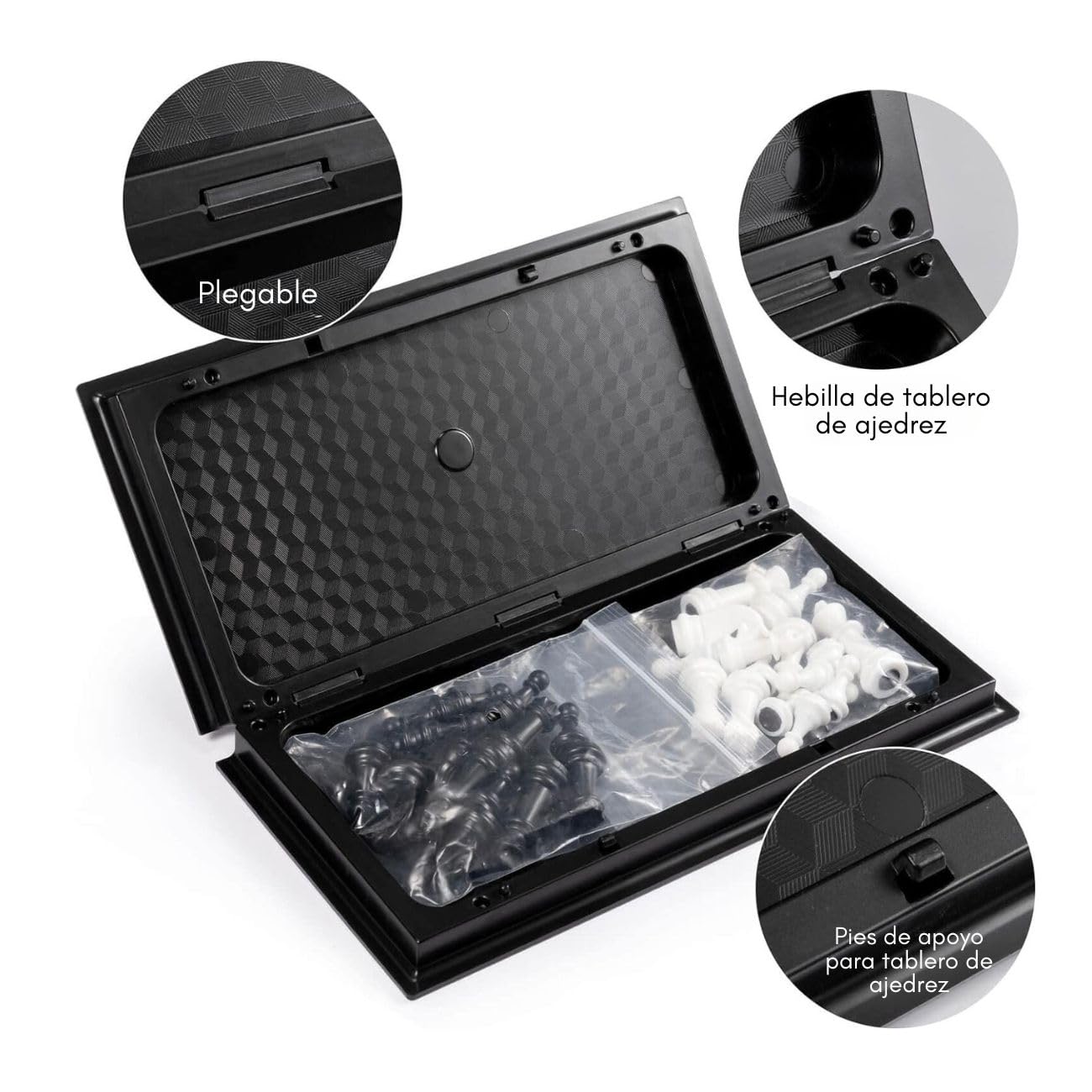 Tablero de Ajedrez Magnético Timotech Profesional Plegable para Niños y Adultos