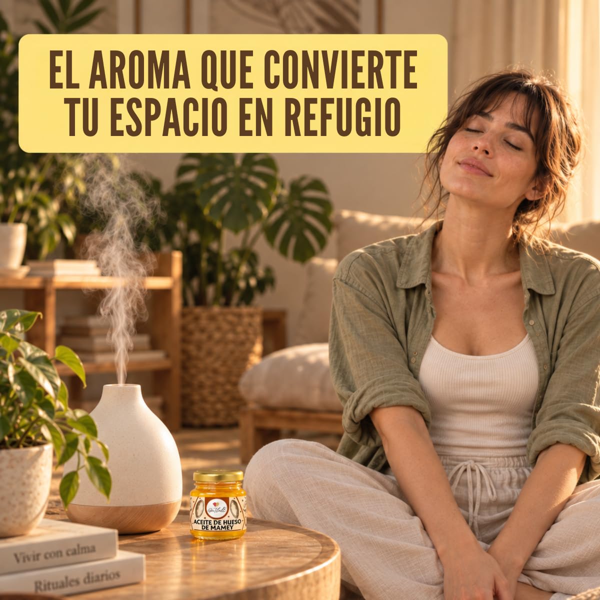 Aceite de Hueso de Mamey - Ga Tlali 30ml - Aceite Esencial para Difusor De Aromas, Humidificador Y Aceite Relajante Para Masajes Corporales Diluido - Con Aroma Dulce Acondicionador