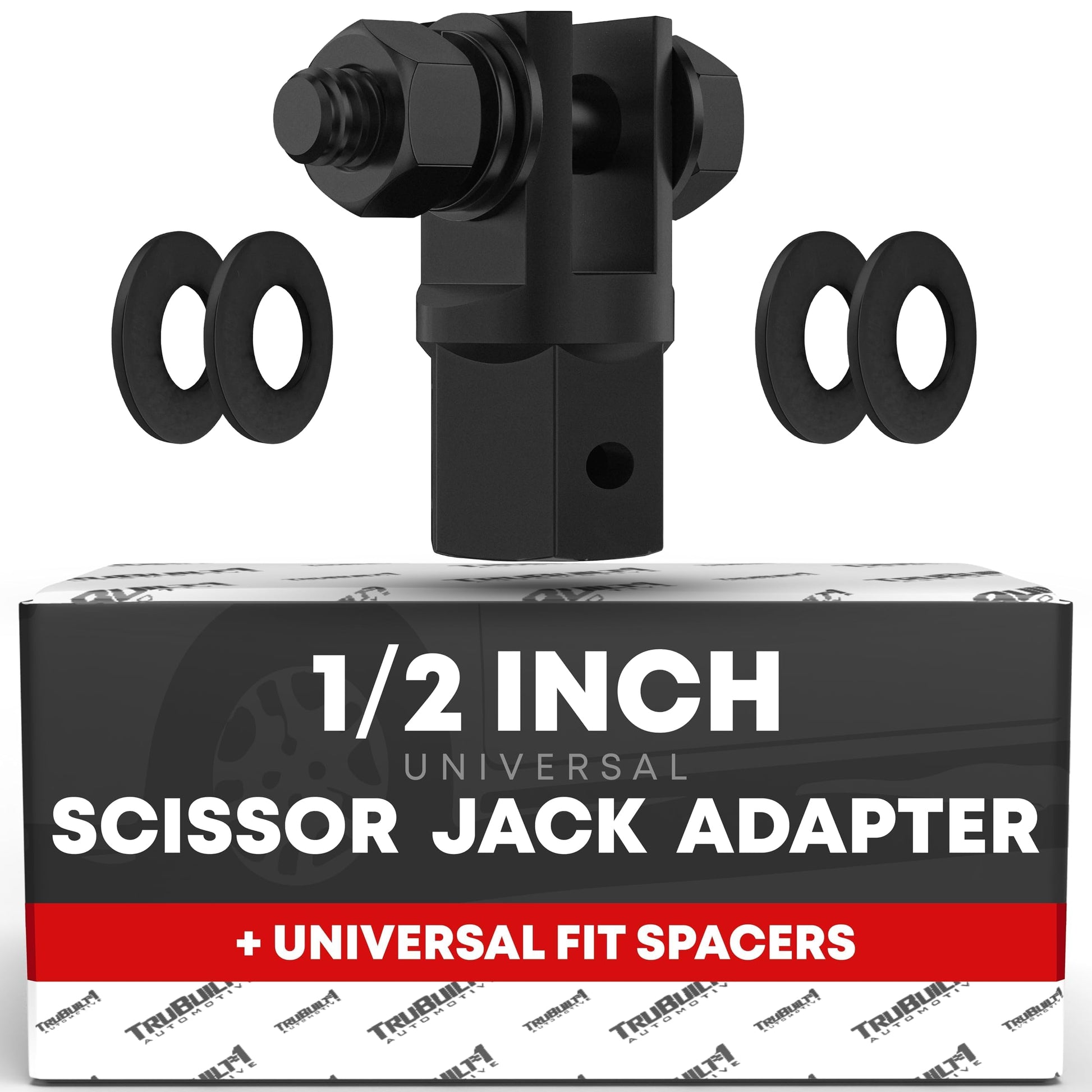 1/2'' Scissor Jack Adaptor by TruBuilt 1 Automotive for Use with 1/2'' Drive or Impact Wrench or 13/16 Lug Wrench / Tire Iron - For RV Car Truck Travel Trailor Leveling Drill Attachment