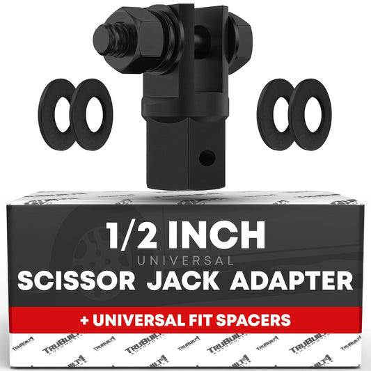 1/2'' Scissor Jack Adaptor by TruBuilt 1 Automotive for Use with 1/2'' Drive or Impact Wrench or 13/16 Lug Wrench / Tire Iron - For RV Car Truck Travel Trailor Leveling Drill Attachment