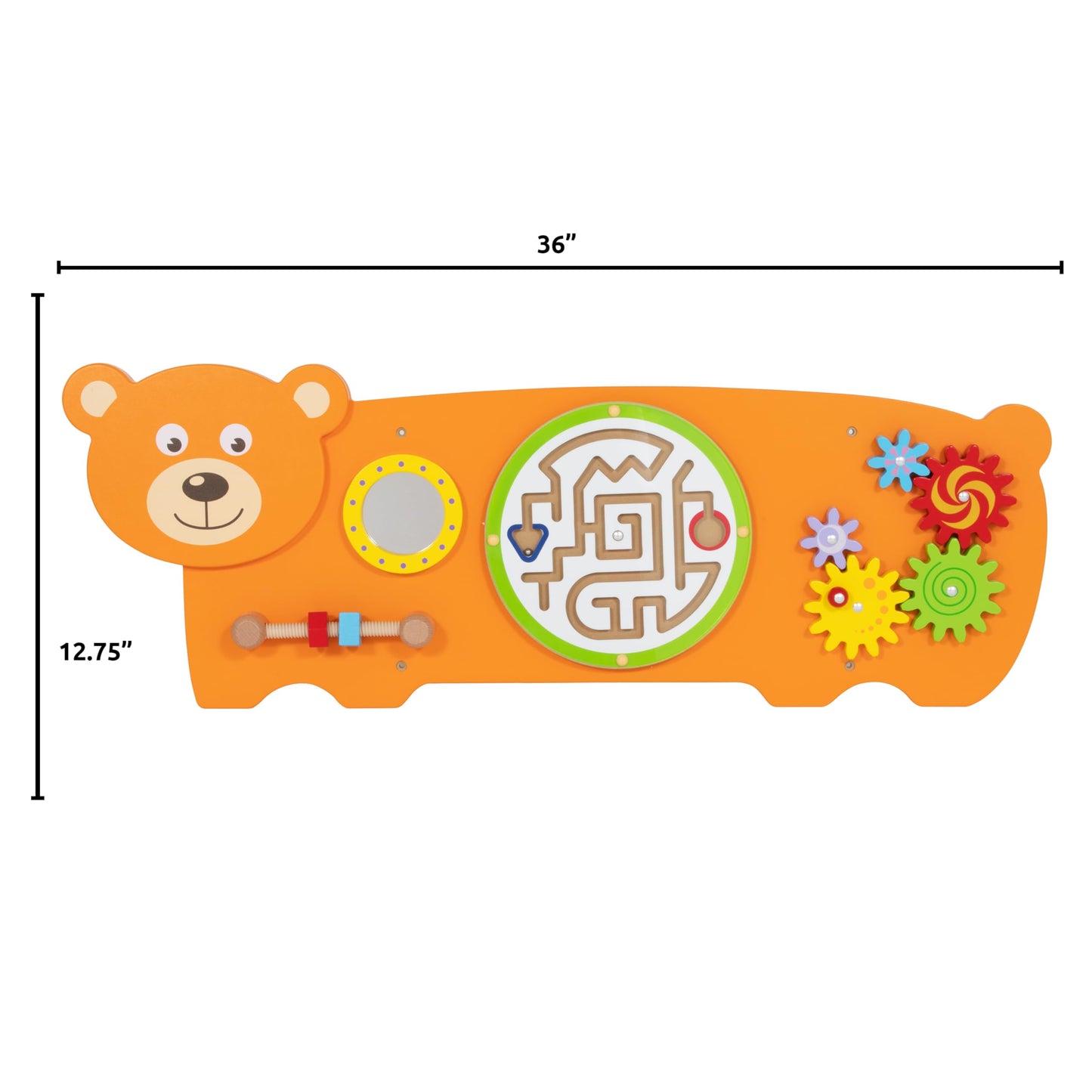 Panel de Actividades de Pared SPARK & WOW Bear Multicolor Montessori para Niños Pequeños