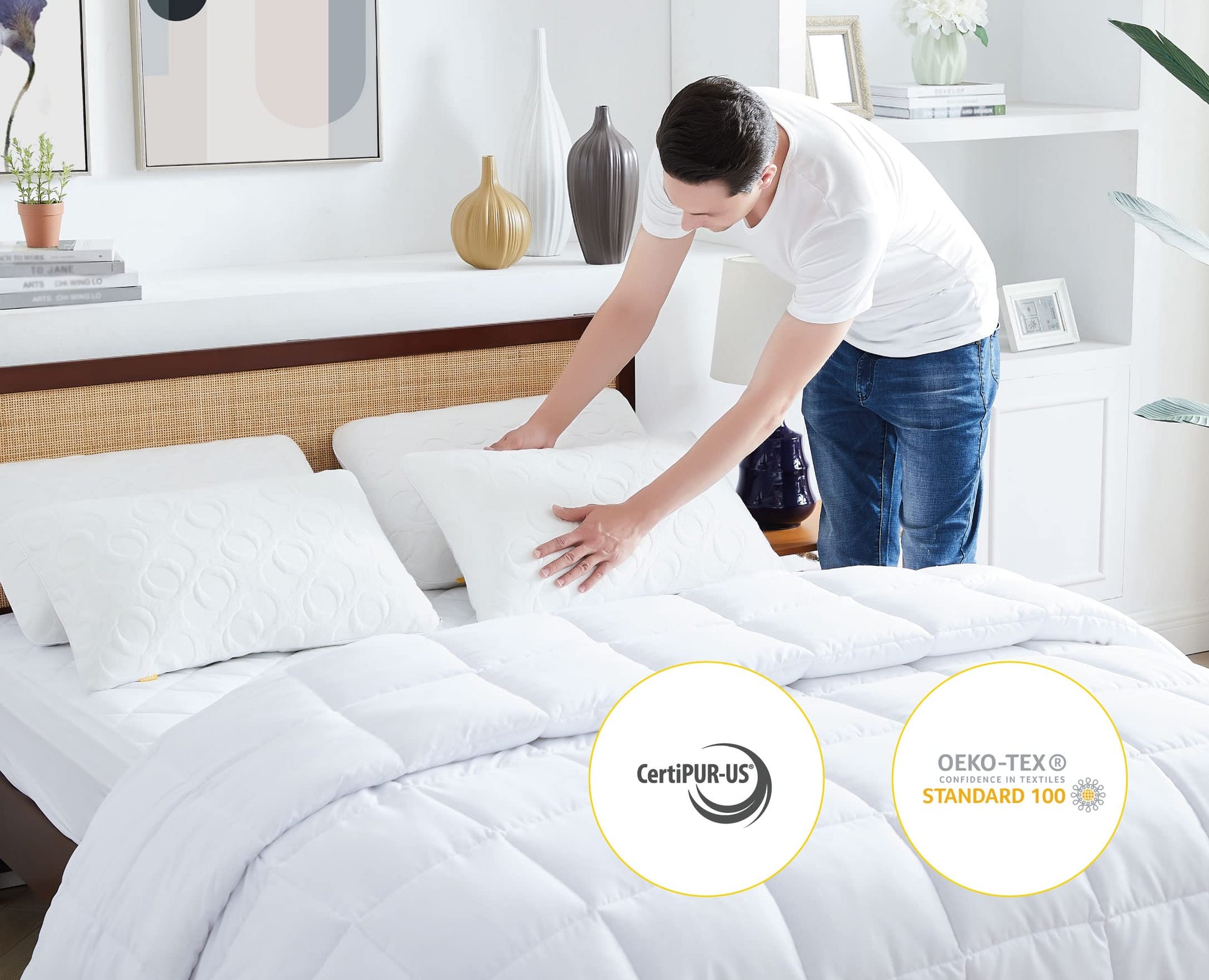 Almohadas de Memory Foam Nooz Estándar Pack de 2