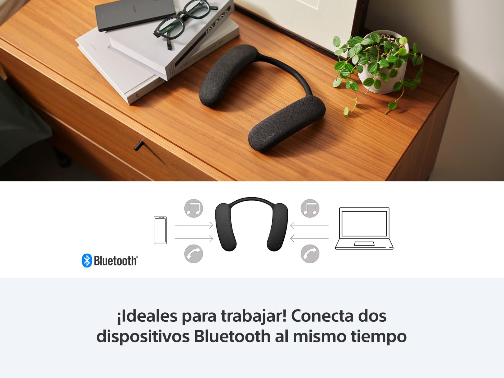 Sony BRAVIA Theater U - Altavoz inalámbrico portátil con Bluetooth, Audio de Cine en casa Personalizado, compatibilidad de Juegos, micrófono Incorporado, duración de batería de 12 Horas, IPX4
