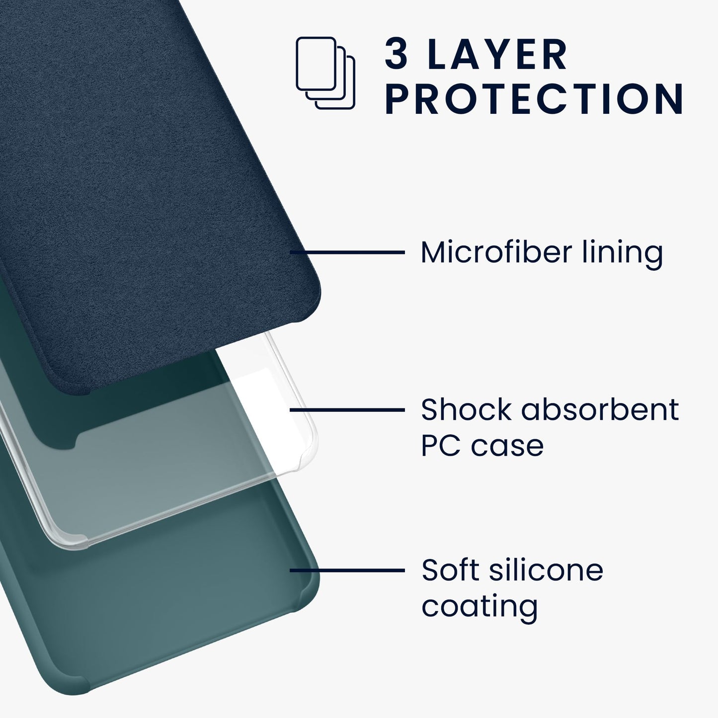 kwmobile Carcasa Compatible con Apple iPod Touch 6G / 7G (6a y 7a generación) - Funda Protectora de Silicona - Case Trasero en Noche ártica